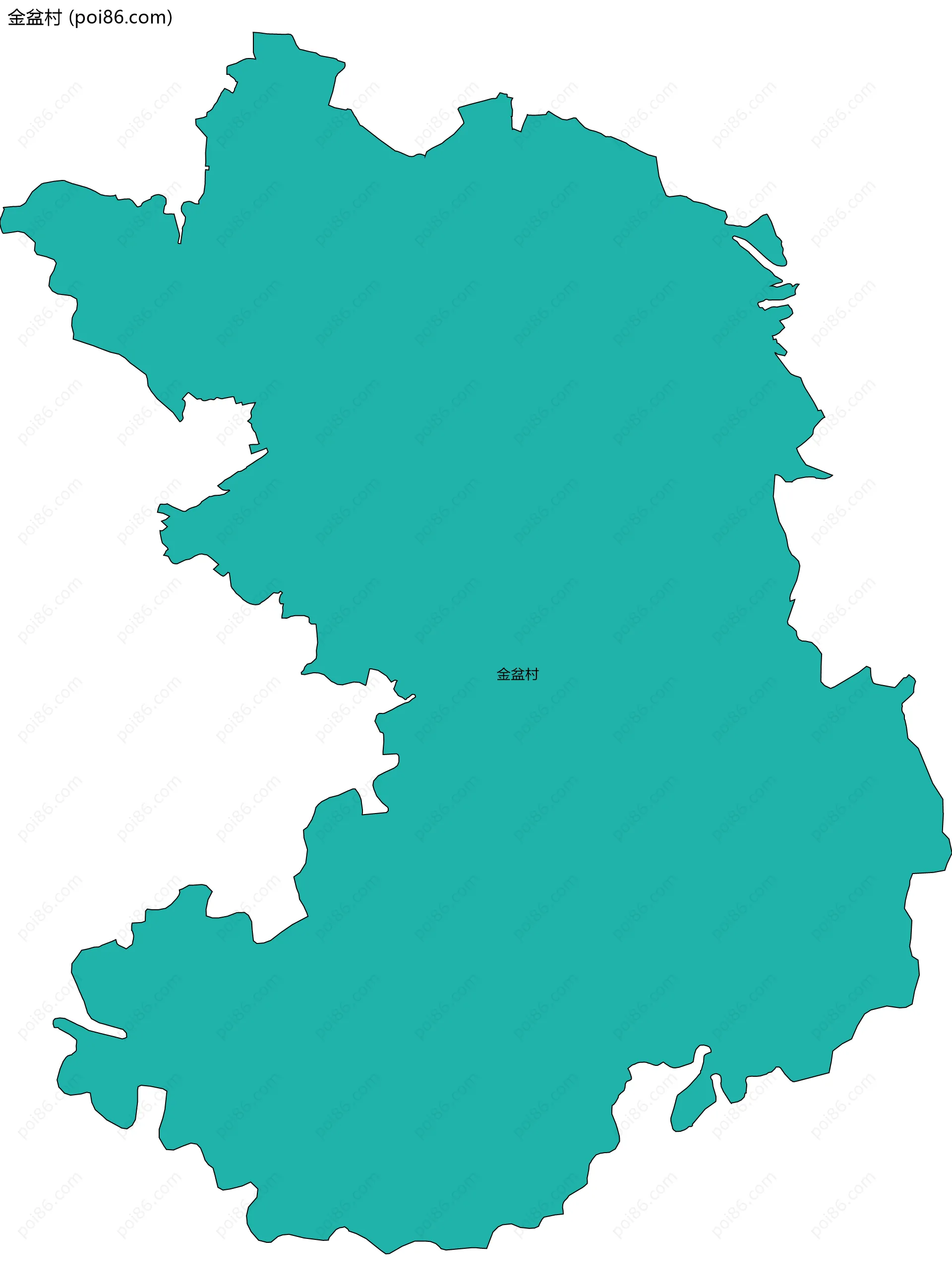 金盆村边界地图