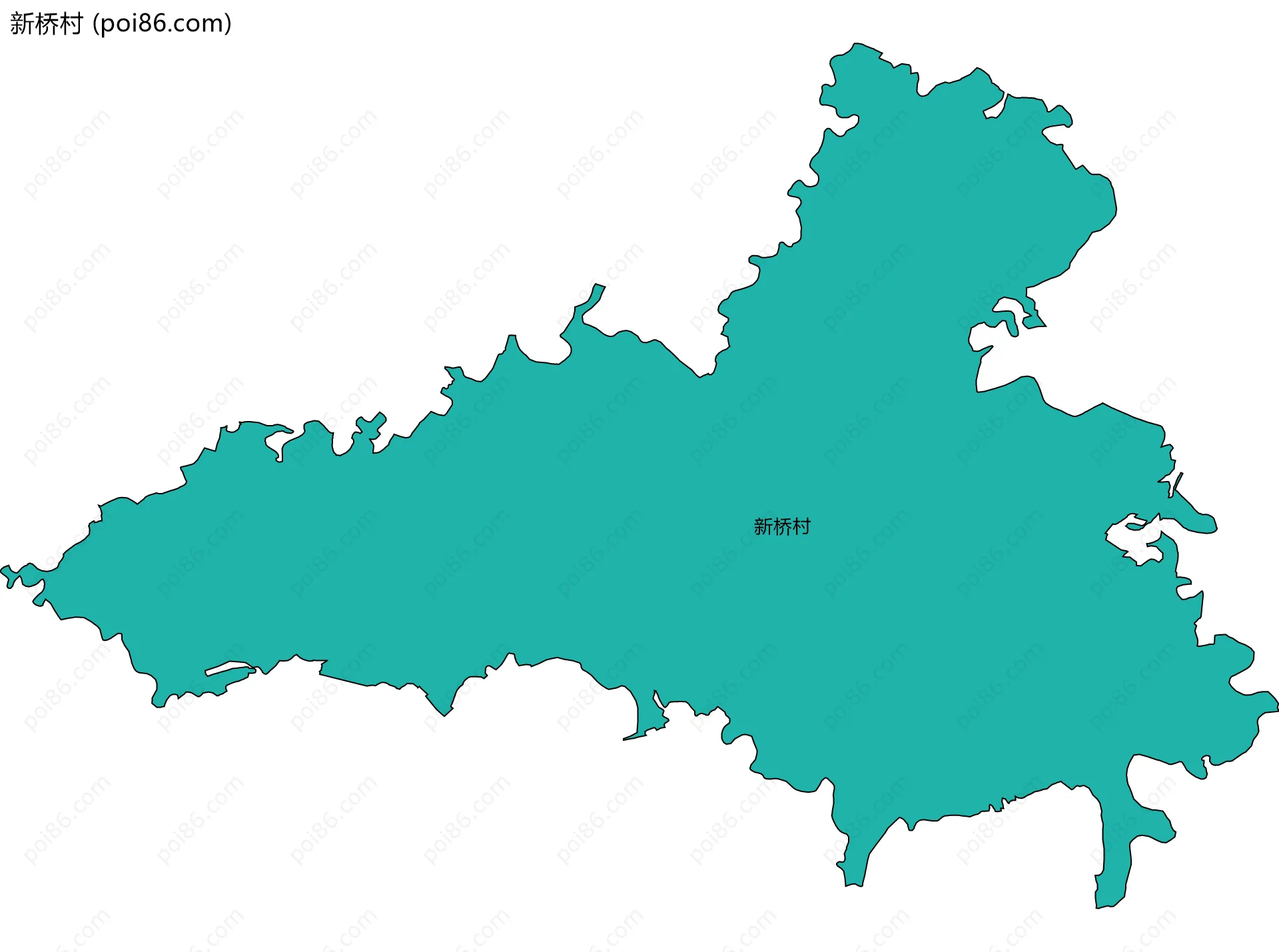 新桥村边界地图