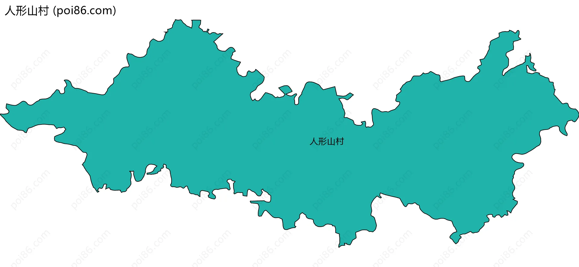 人形山村边界地图