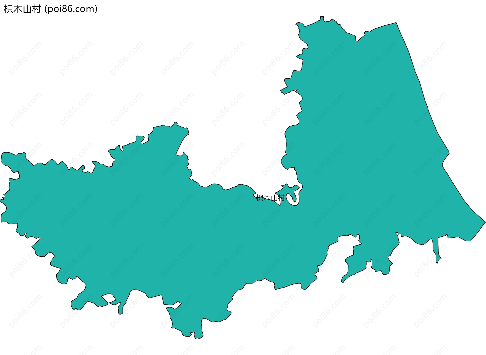 枳木山村边界地图