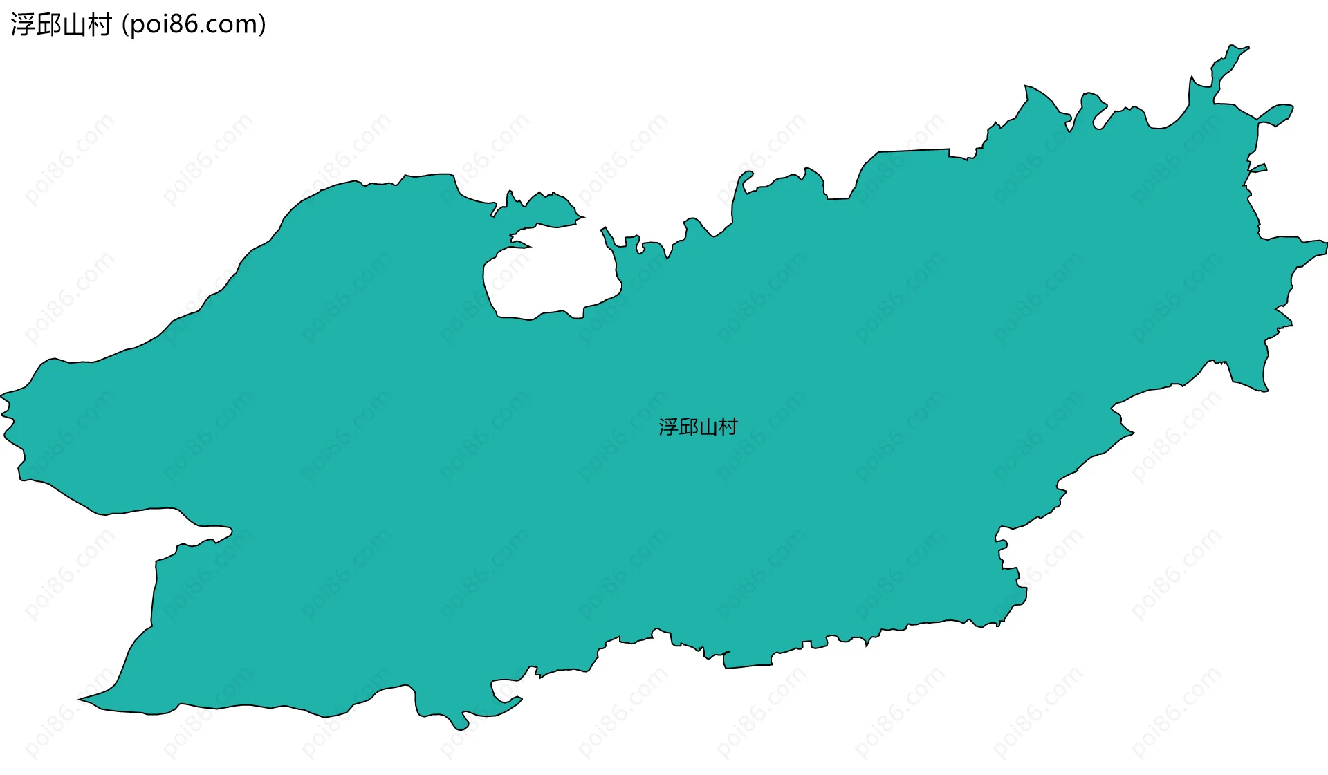 浮邱山村边界地图