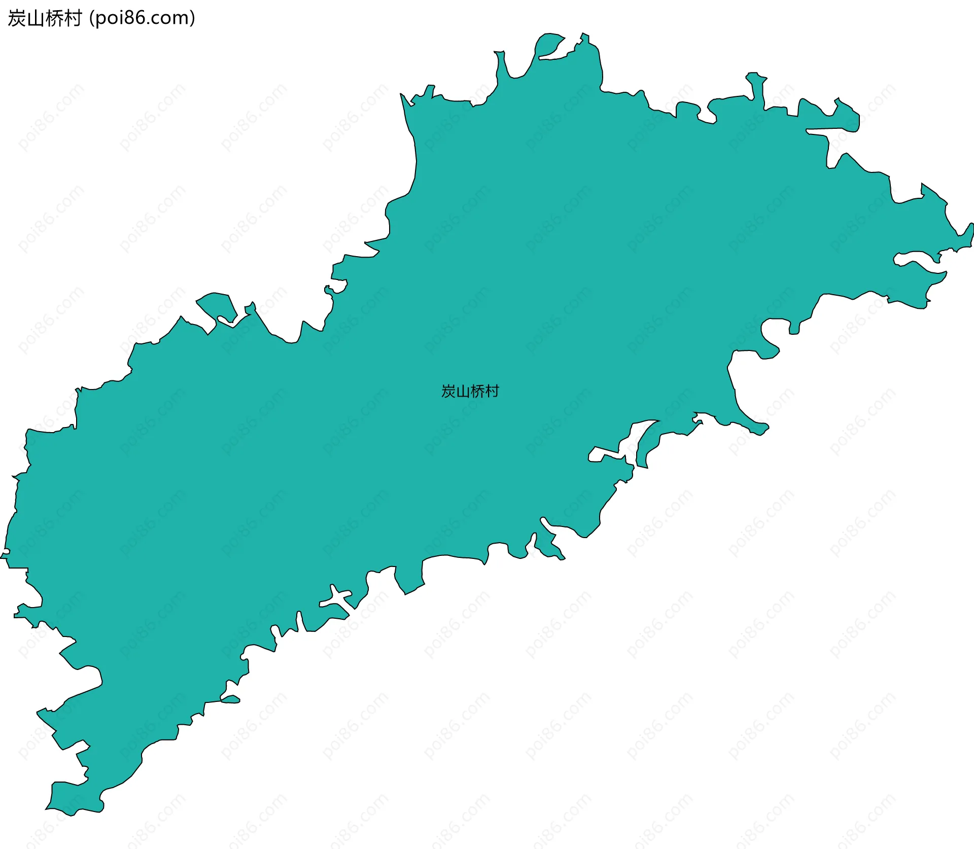 炭山桥村边界地图