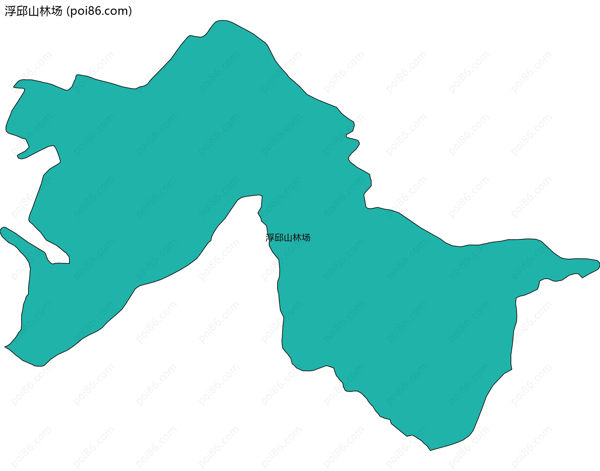 浮邱山林场边界地图