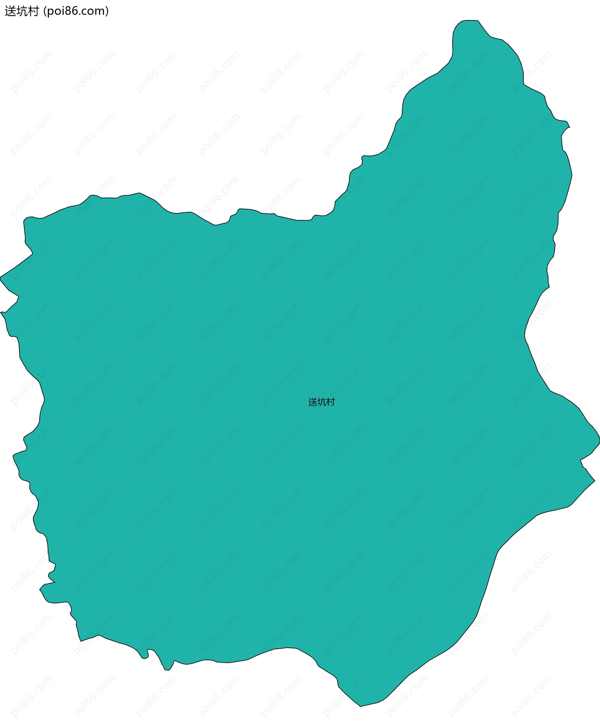 送坑村边界地图