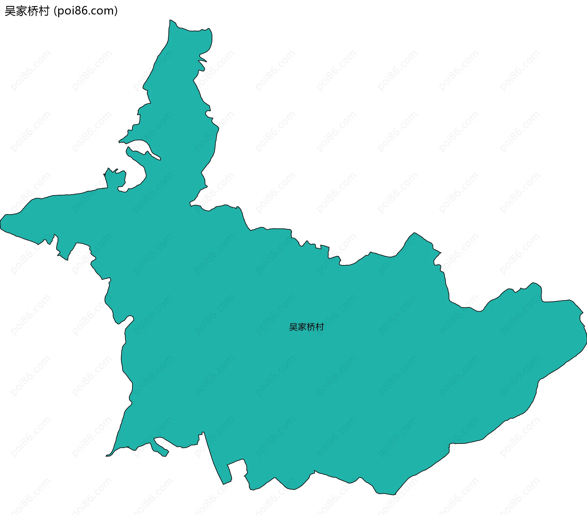 吴家桥村边界地图