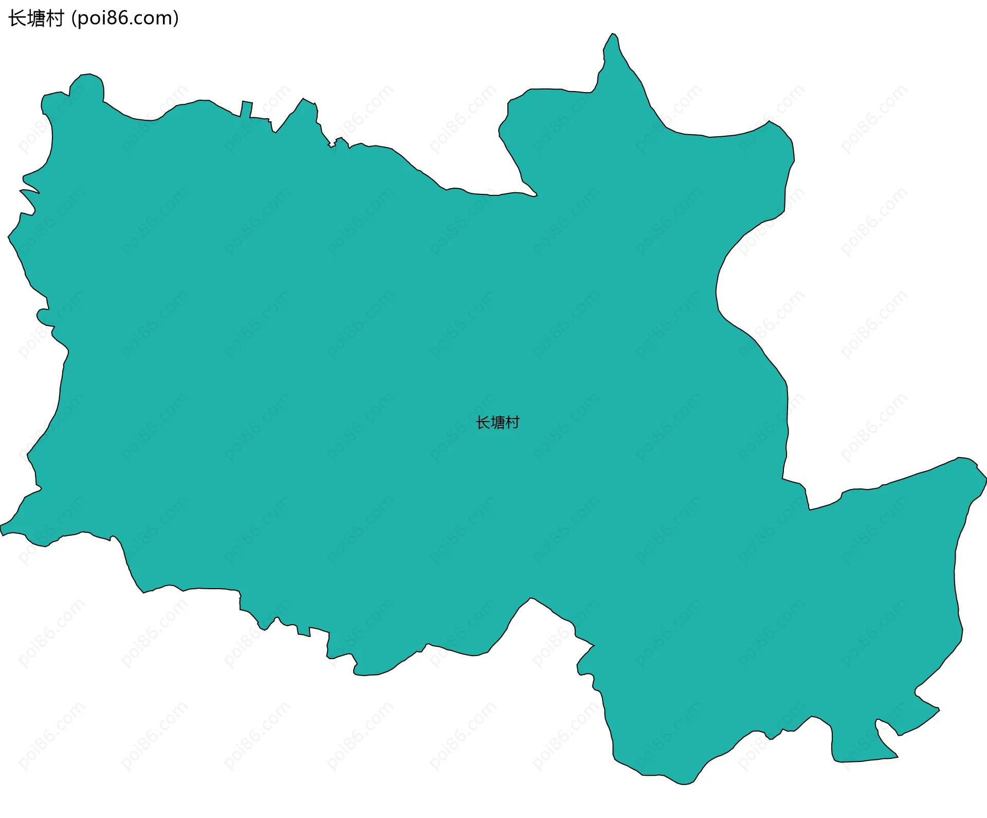 长塘村边界地图