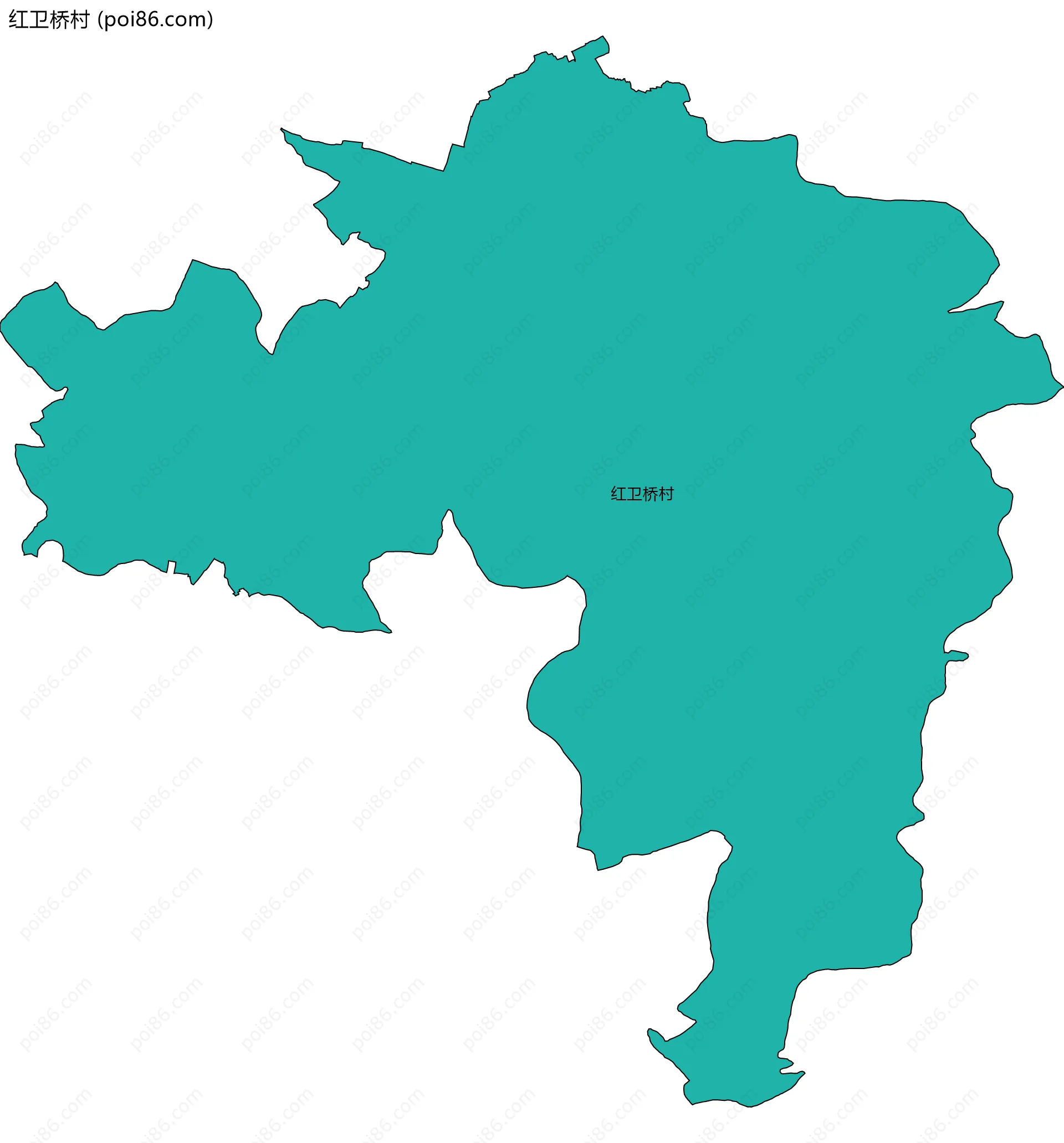 红卫桥村边界地图