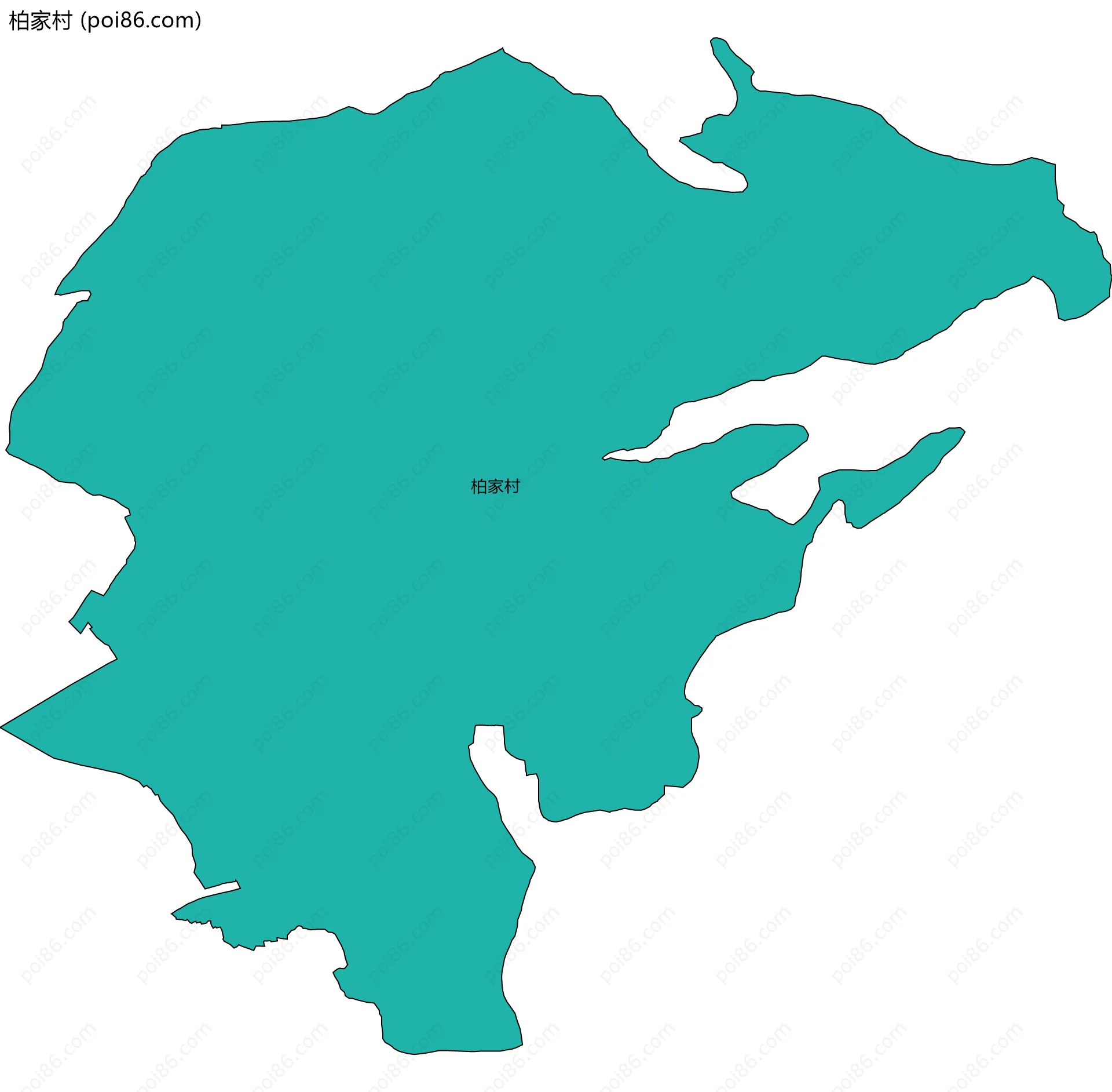 柏家村边界地图