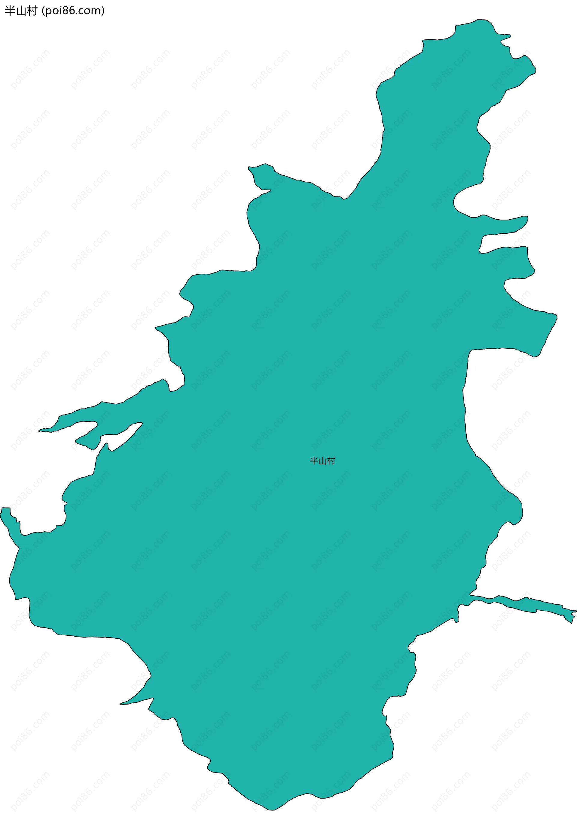 半山村边界地图