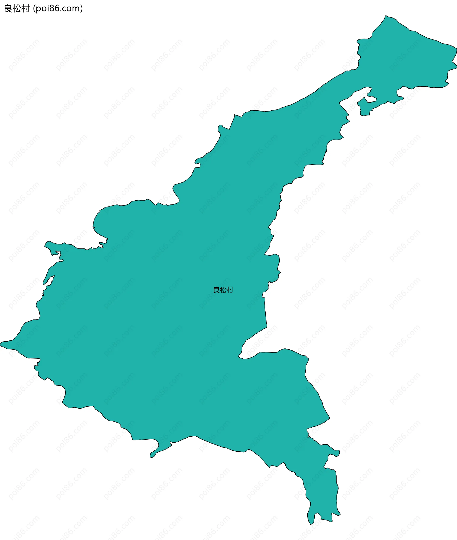 良松村边界地图