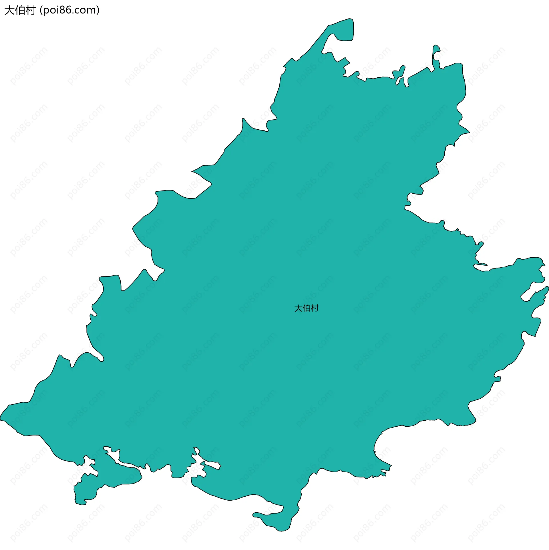 大伯村边界地图