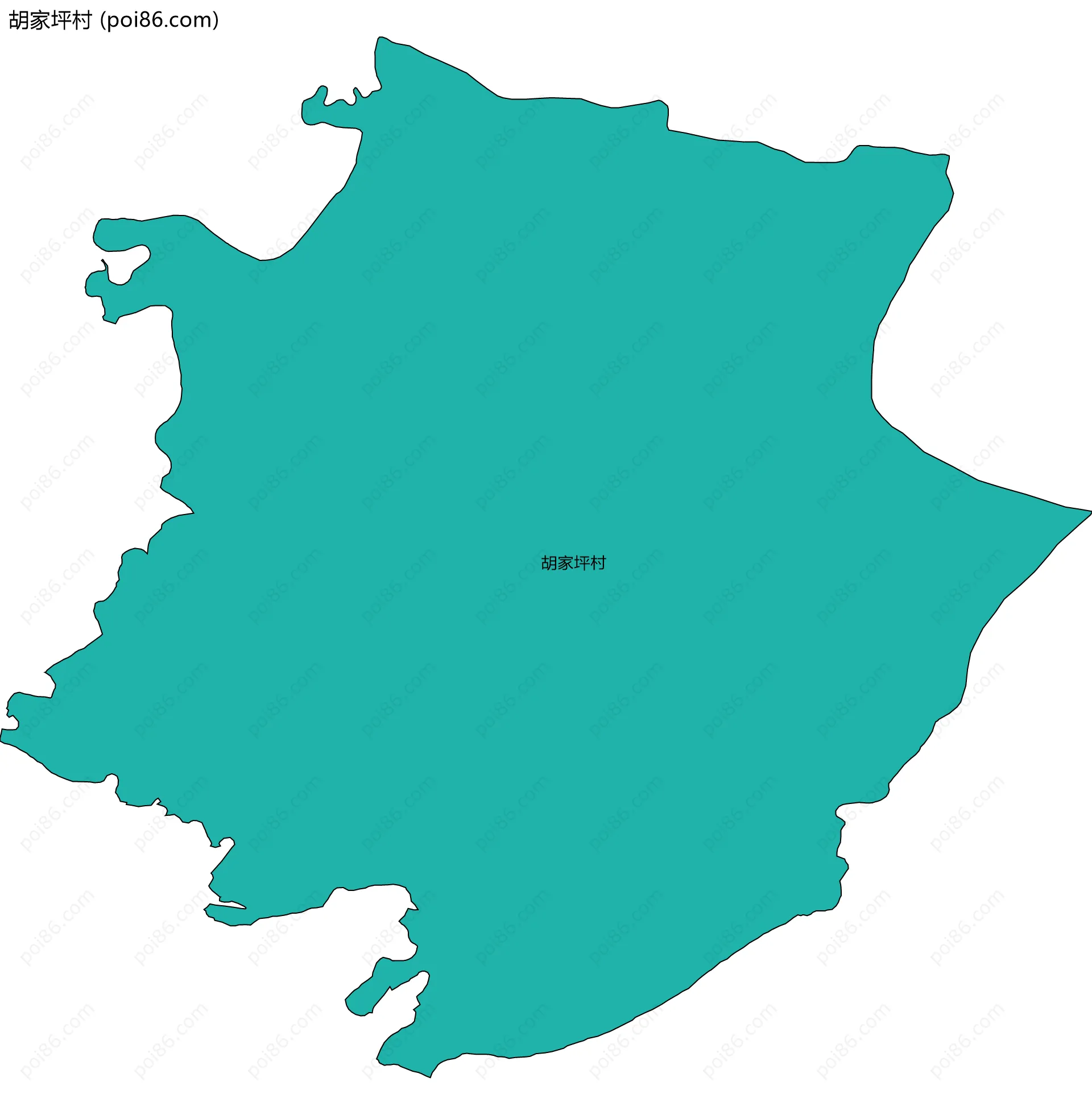 胡家坪村边界地图