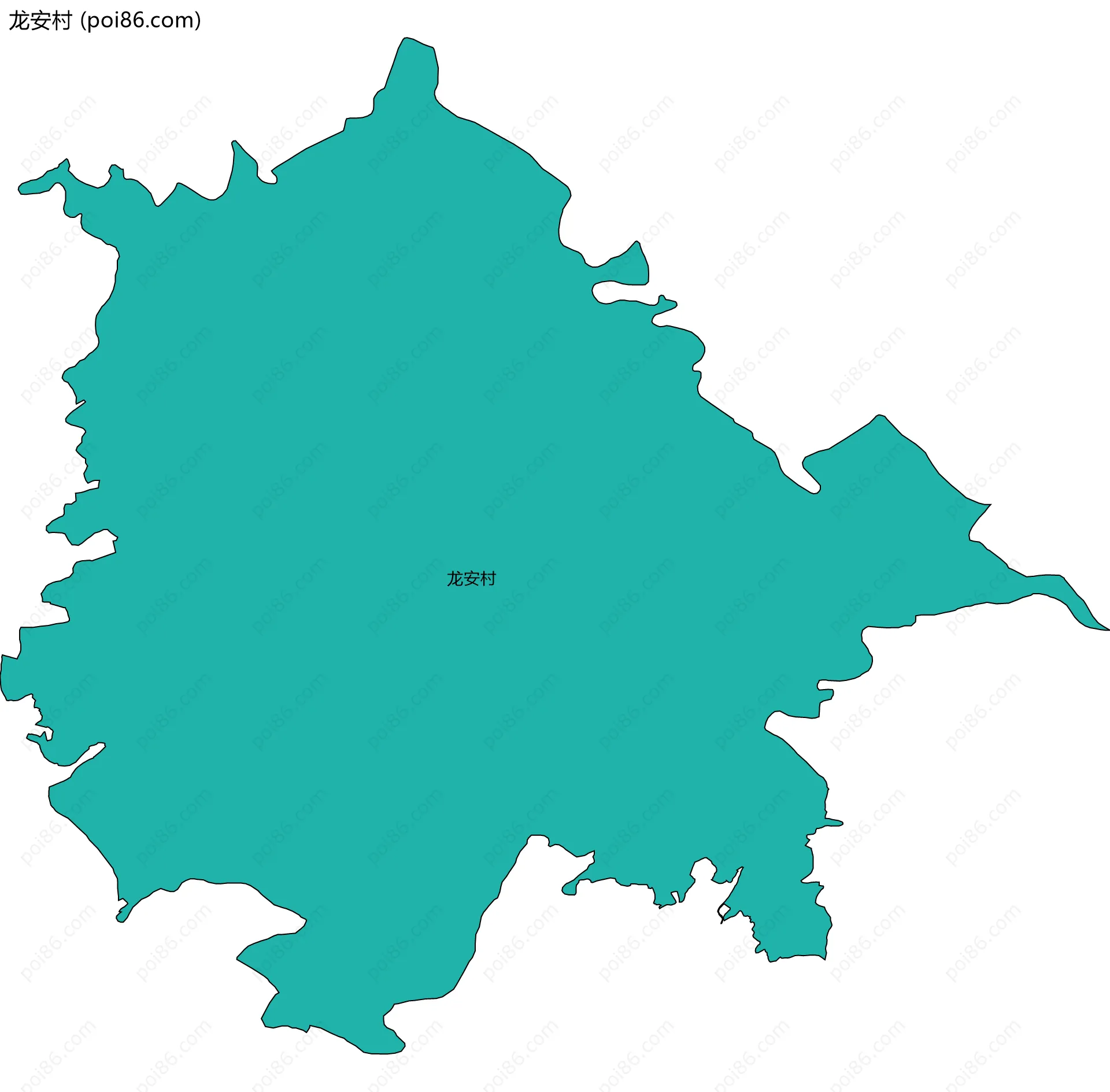 龙安村边界地图