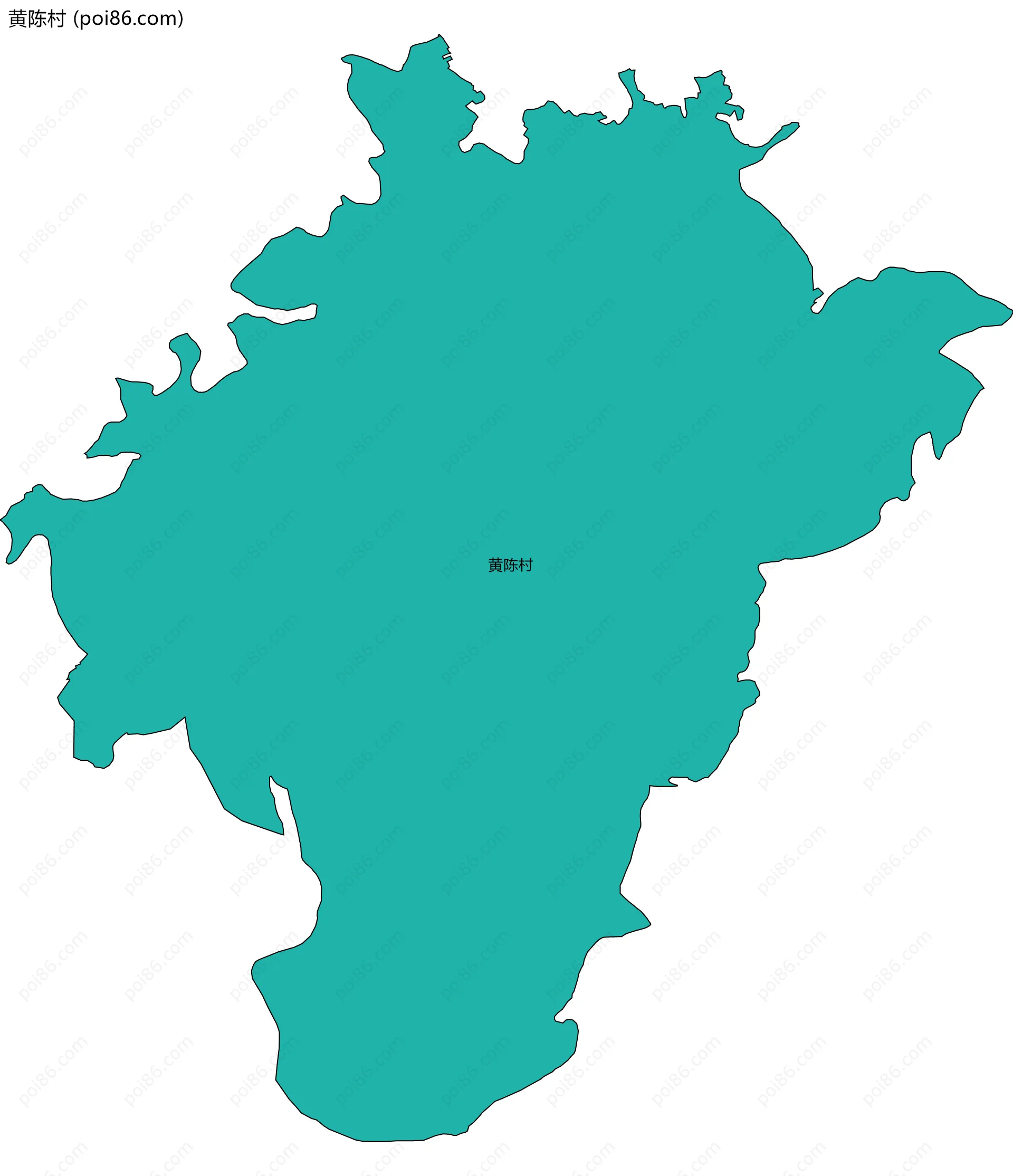 黄陈村边界地图