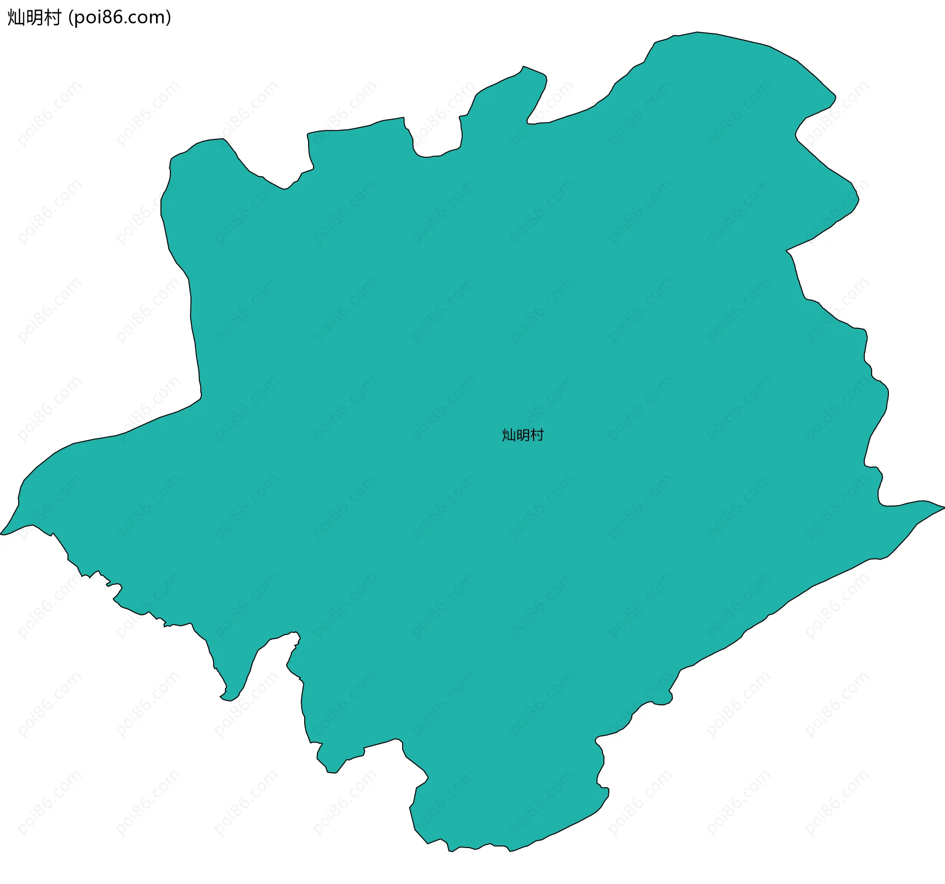 灿明村边界地图