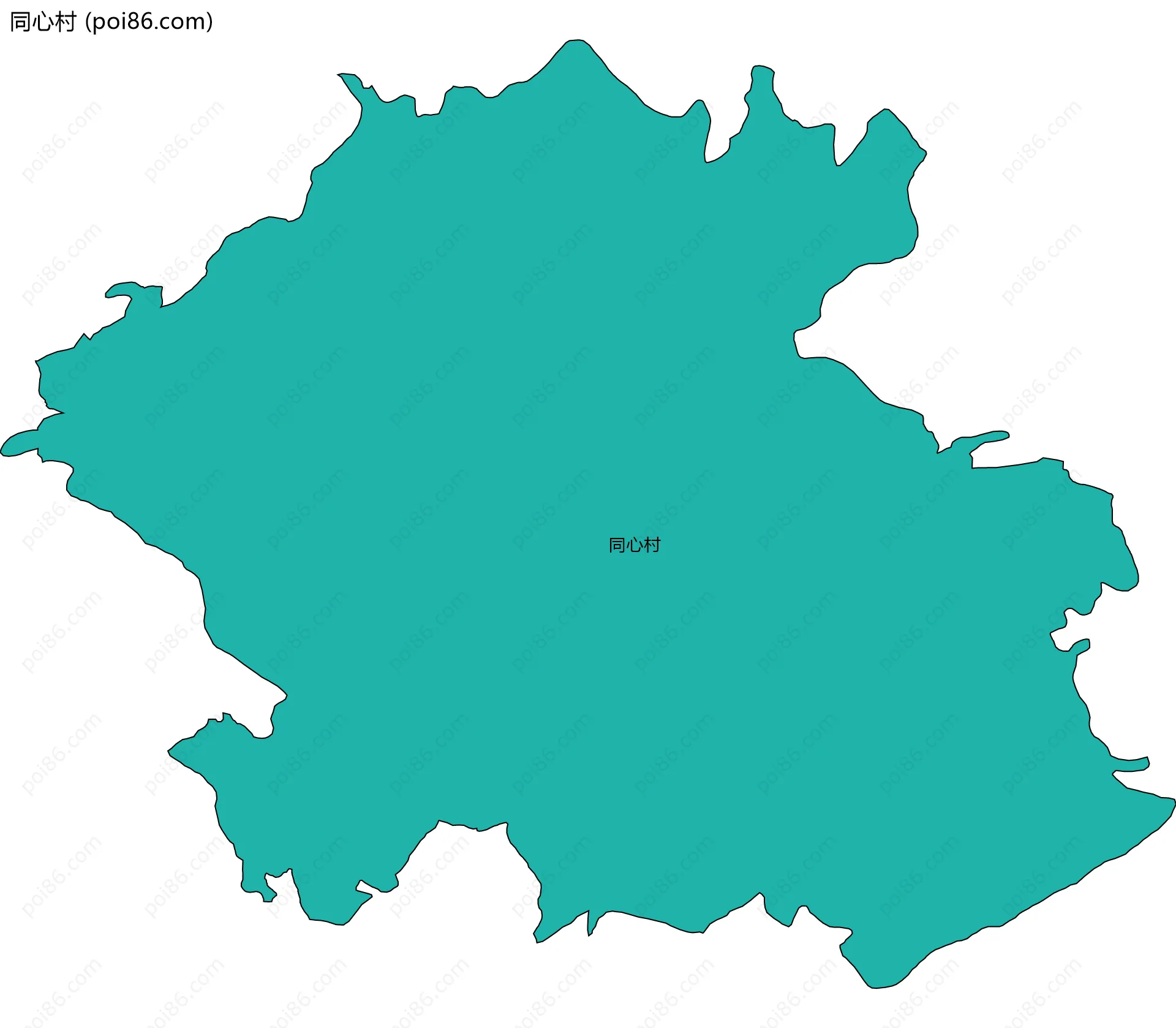 同心村边界地图