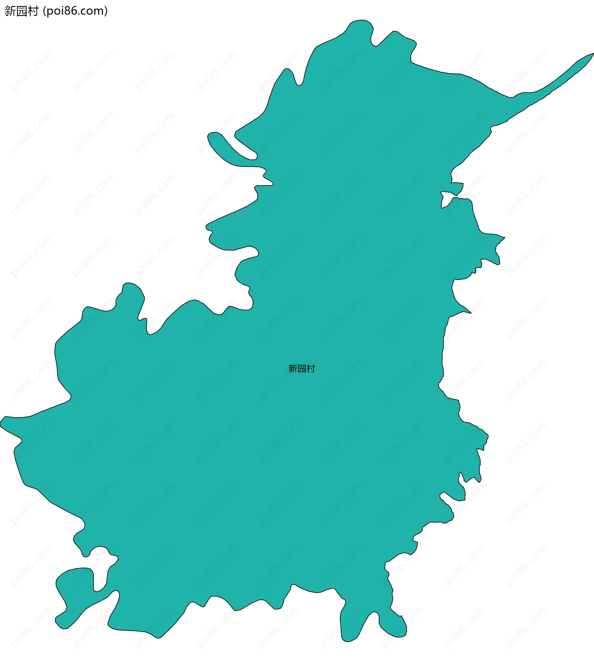 新园村边界地图