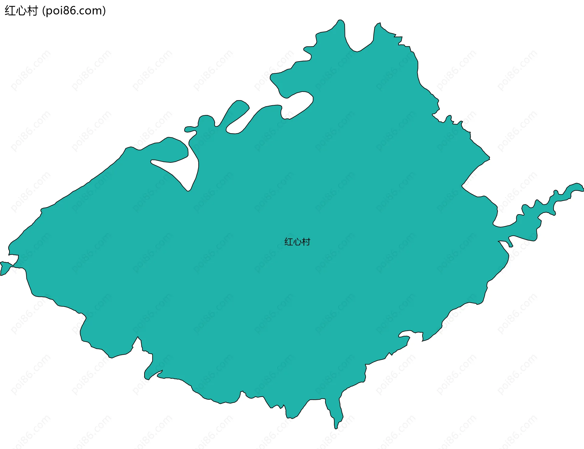 红心村边界地图