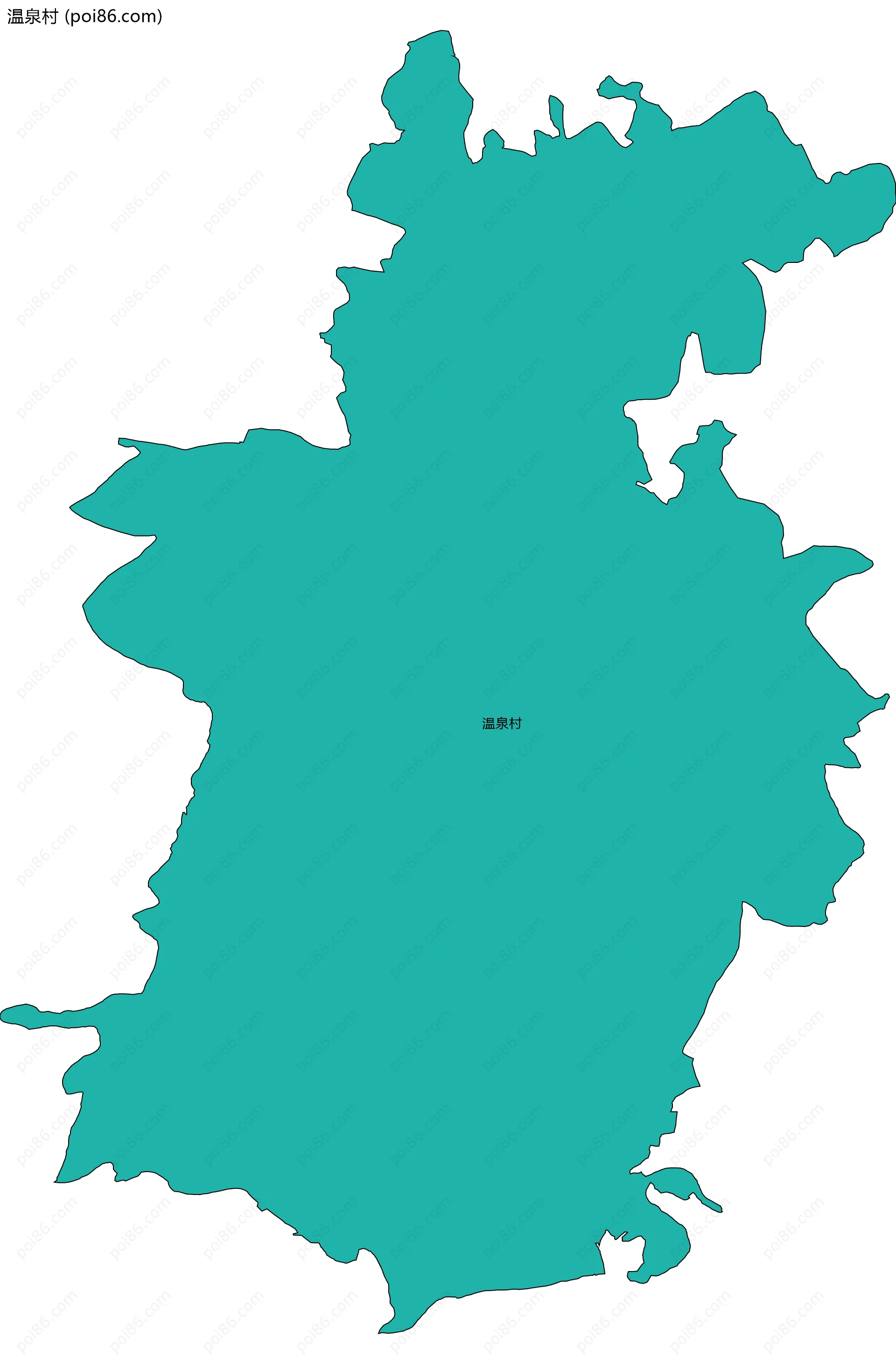 温泉村边界地图