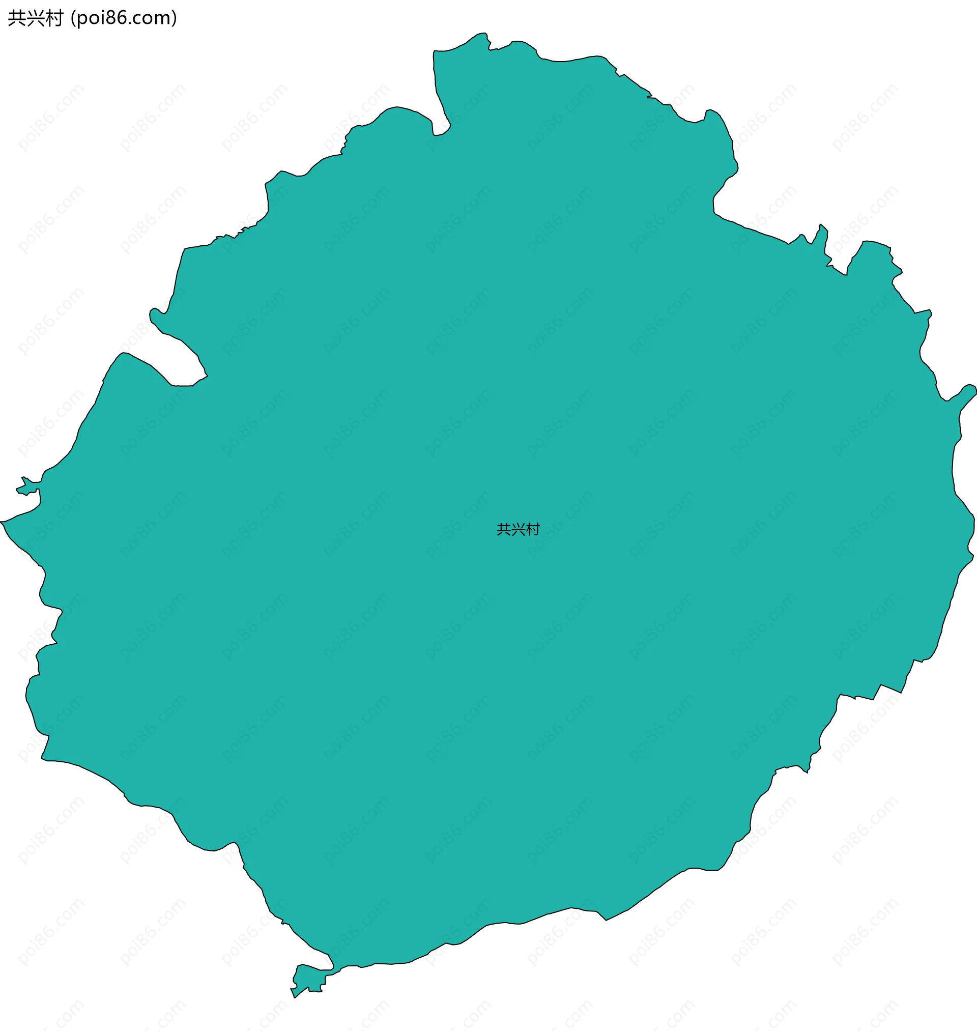 共兴村边界地图