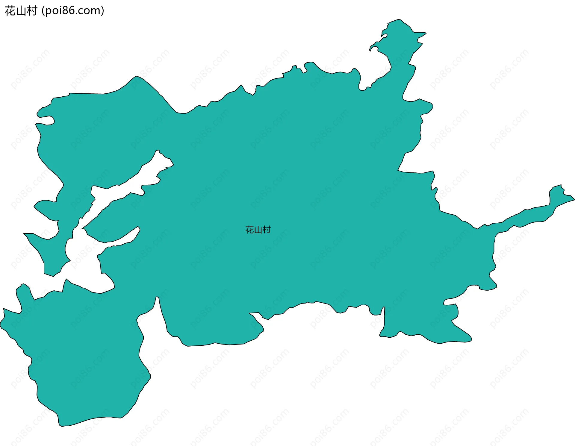 花山村边界地图