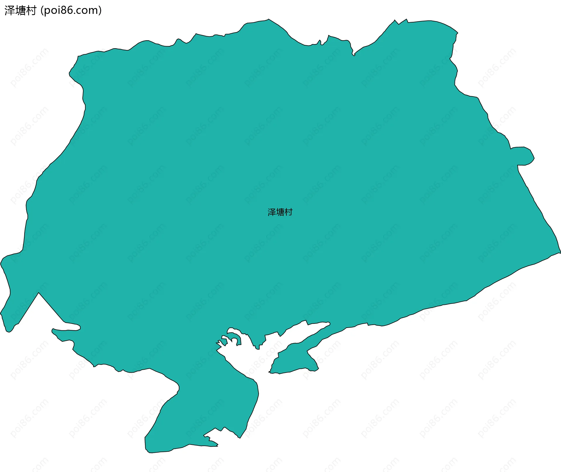 泽塘村边界地图