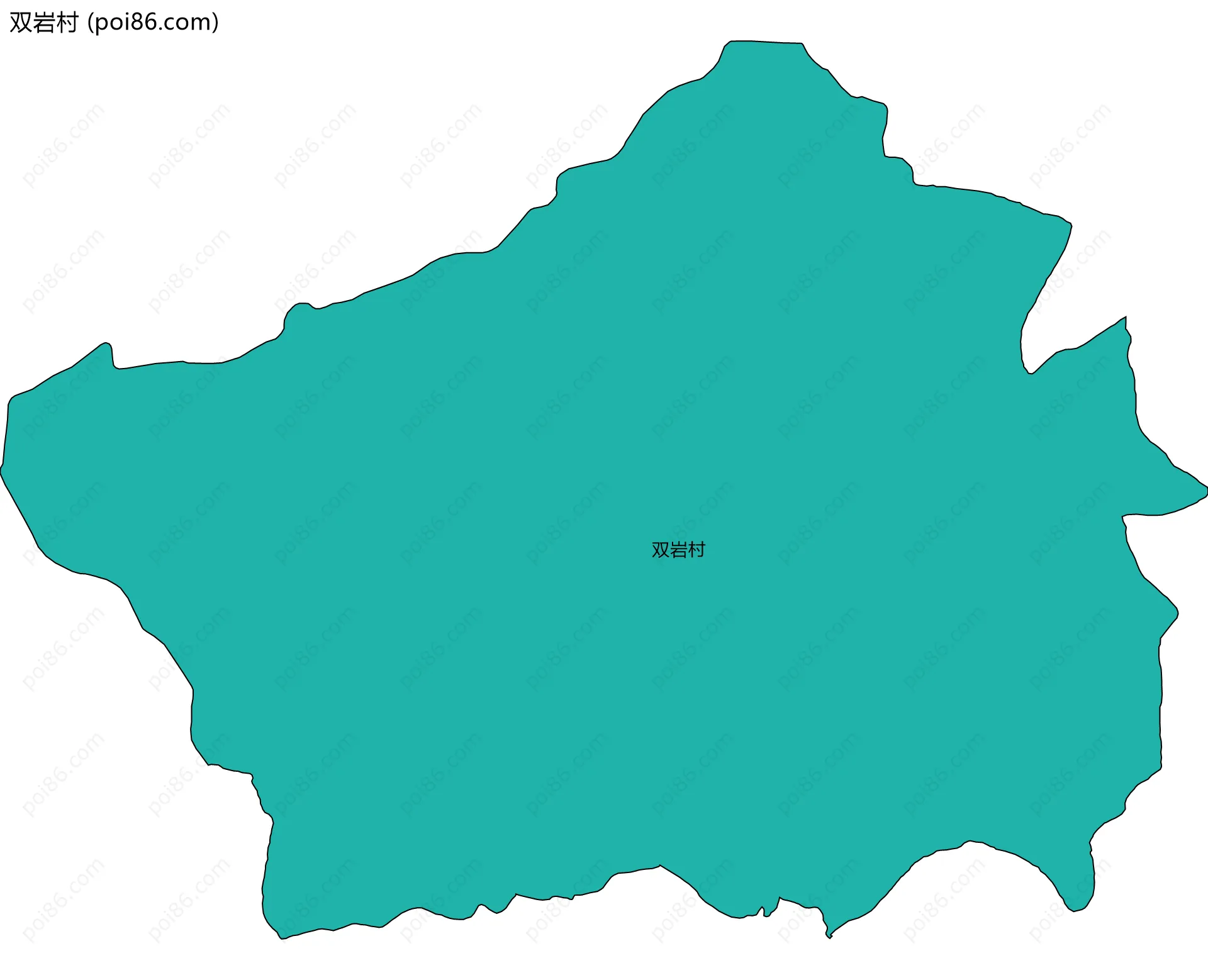 双岩村边界地图
