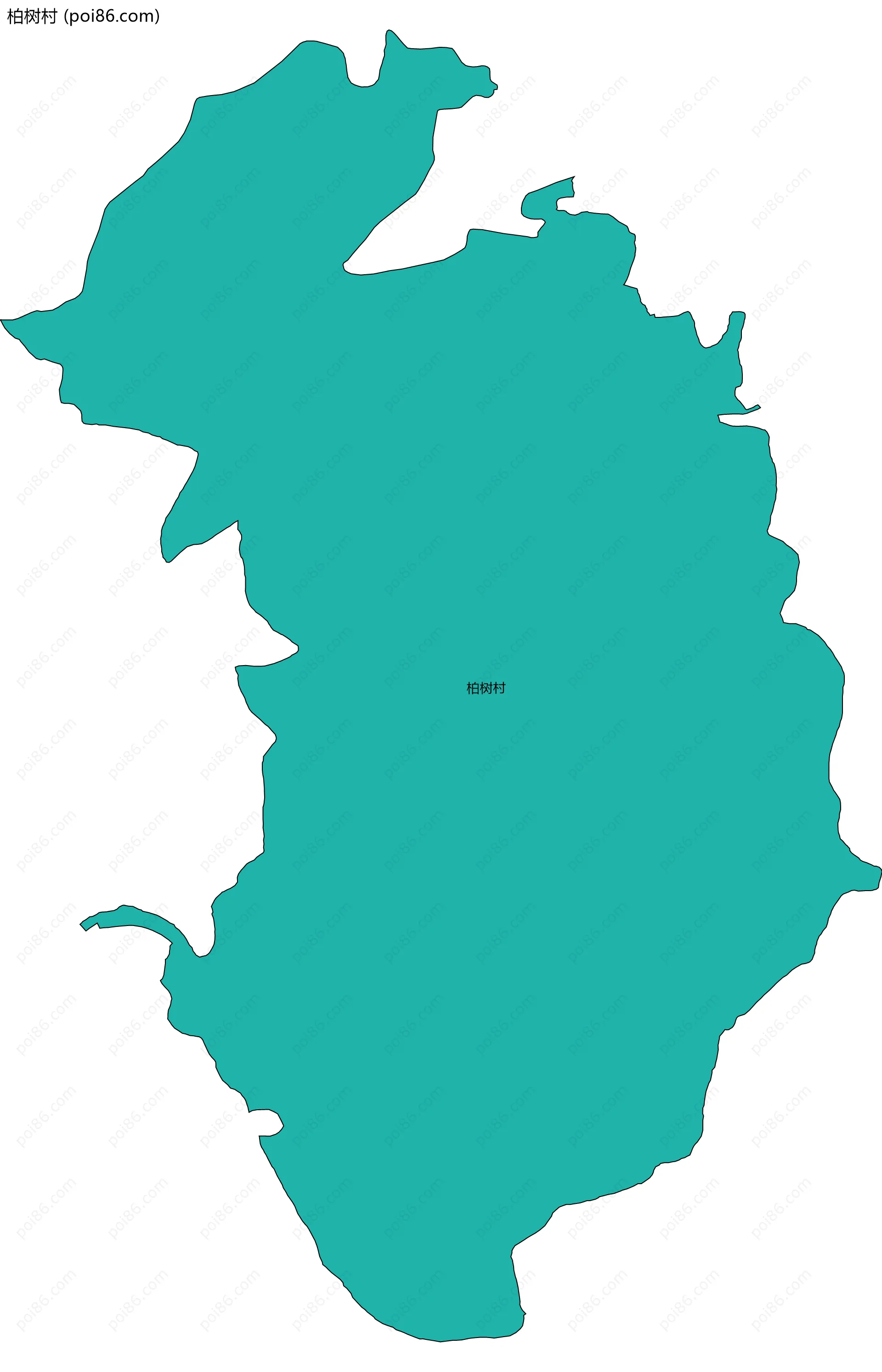 柏树村边界地图