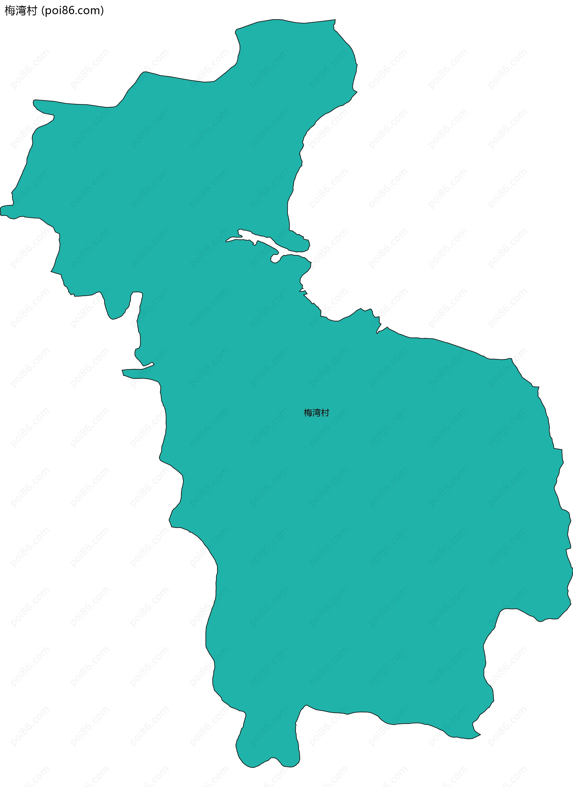 梅湾村边界地图