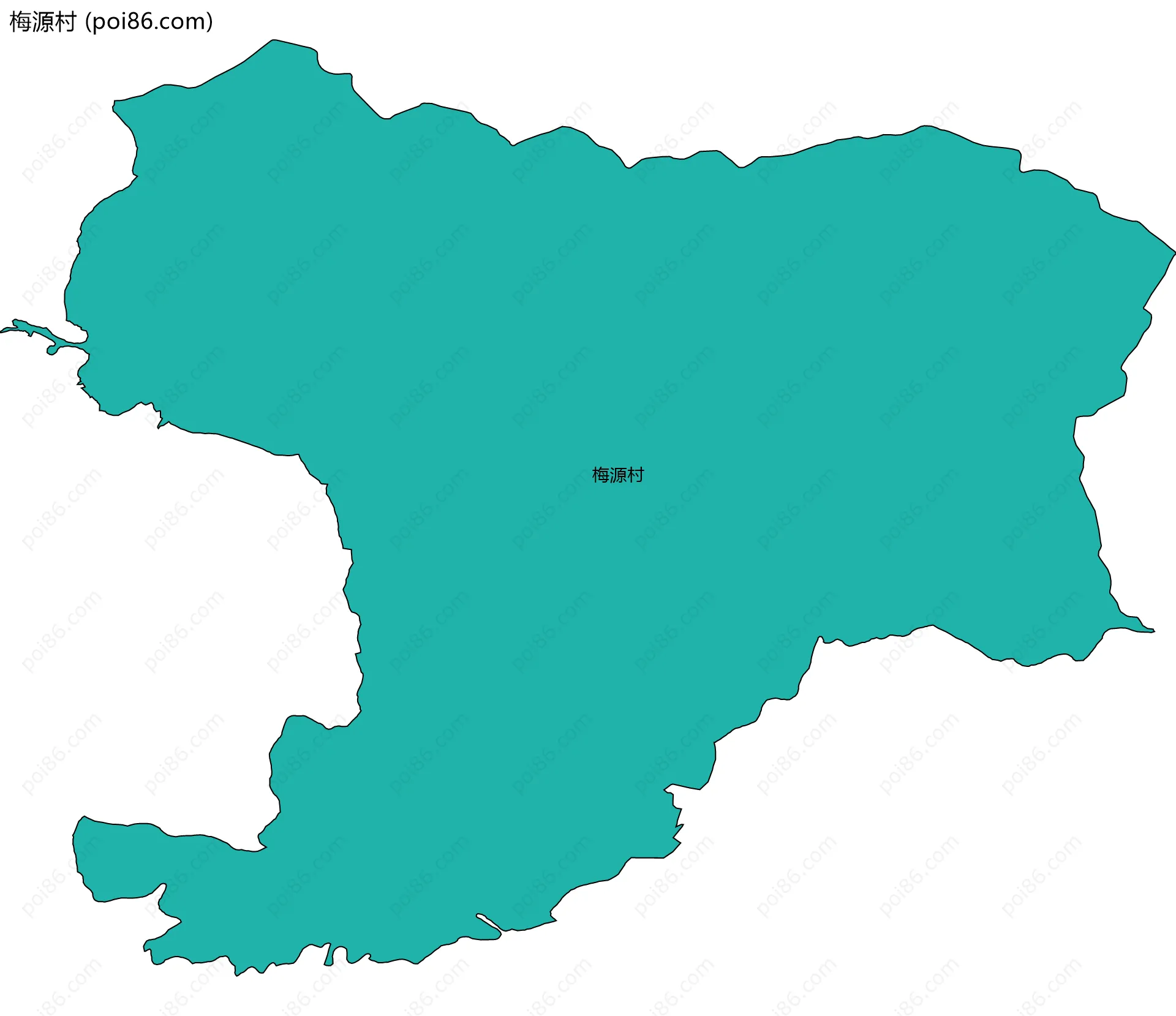 梅源村边界地图