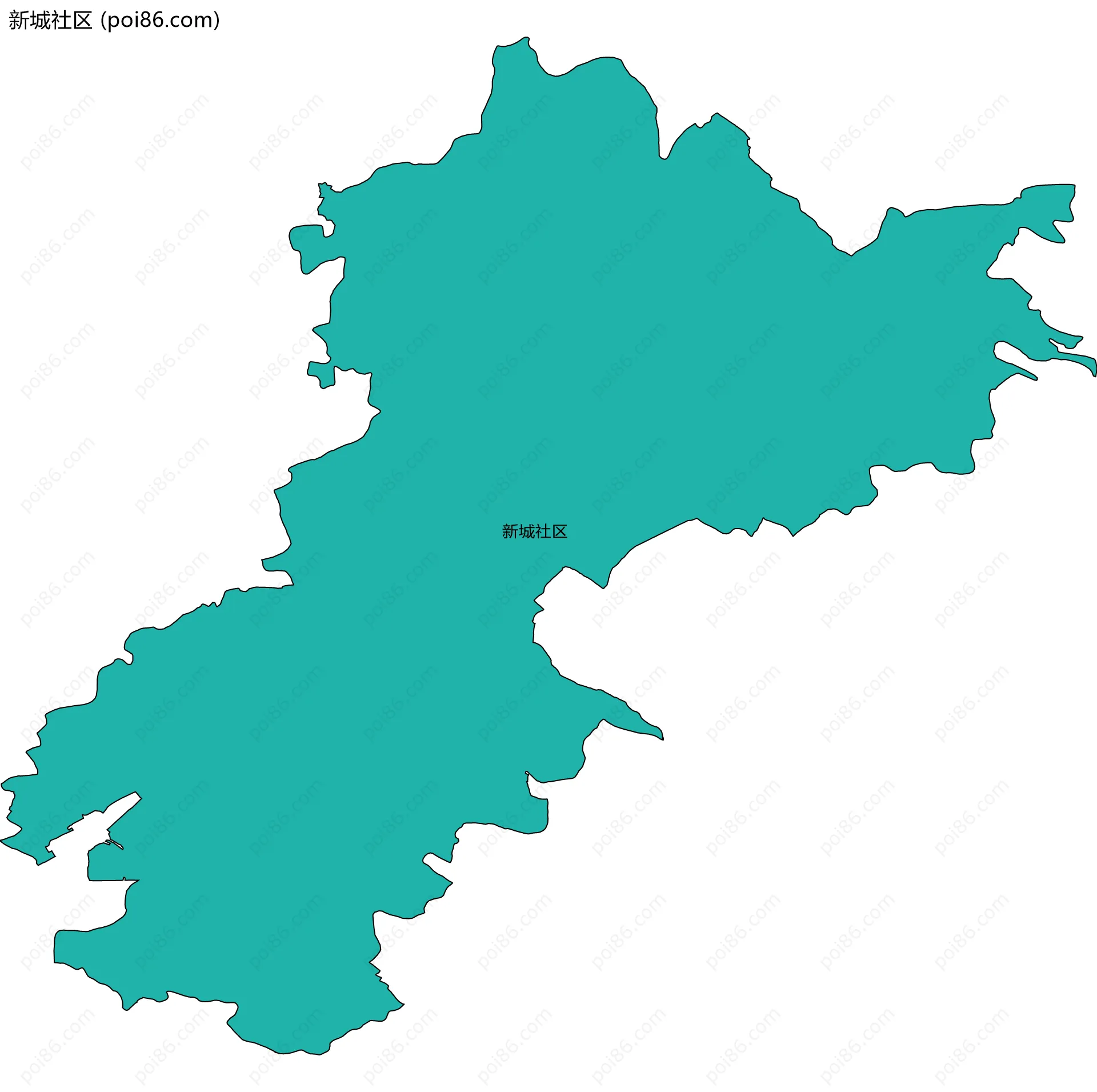 新城社区边界地图