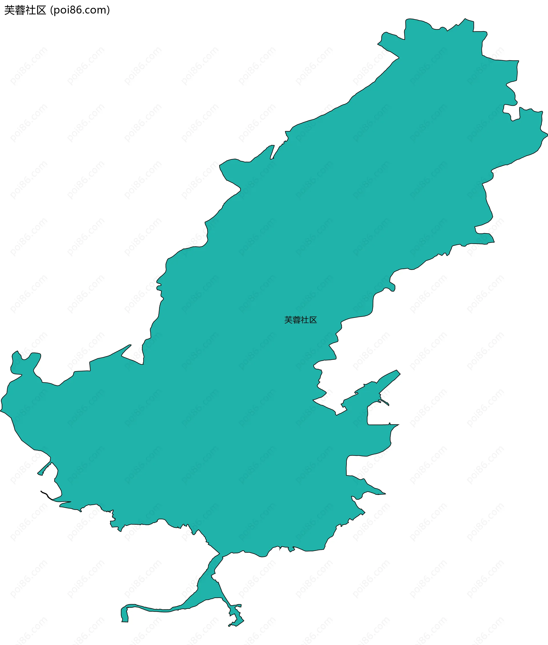 芙蓉社区边界地图