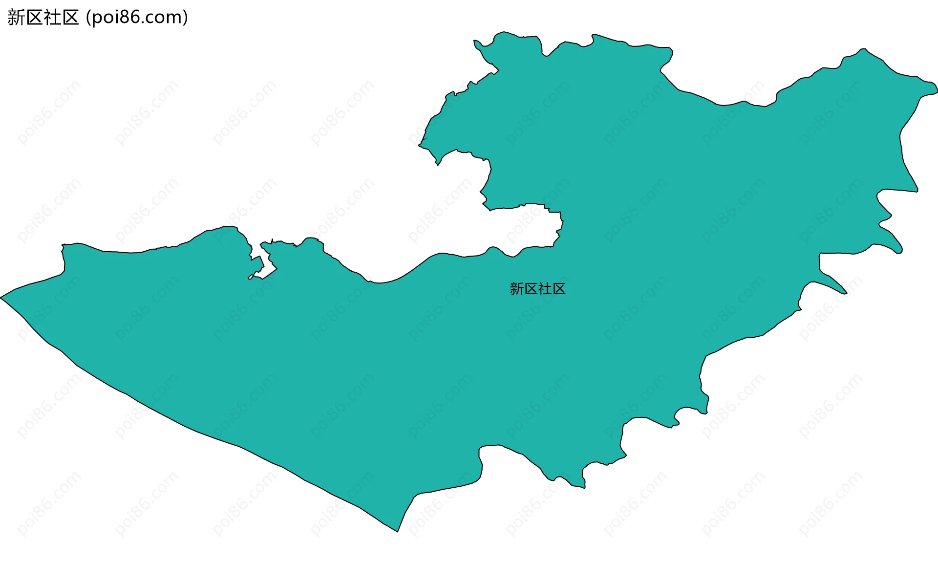 新区社区边界地图