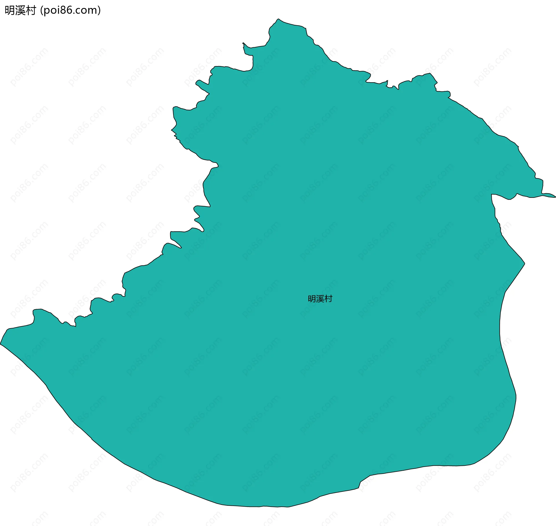 明溪村边界地图
