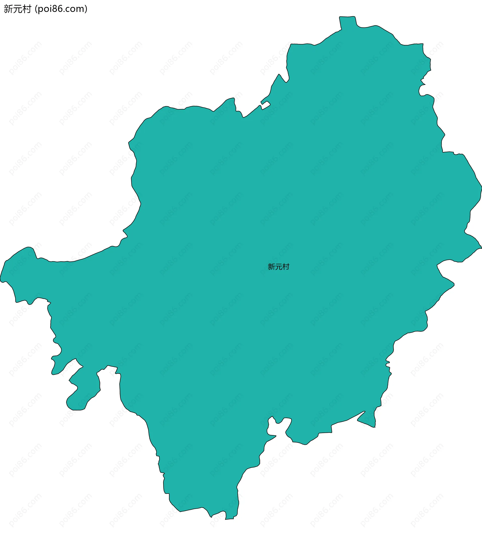 新元村边界地图