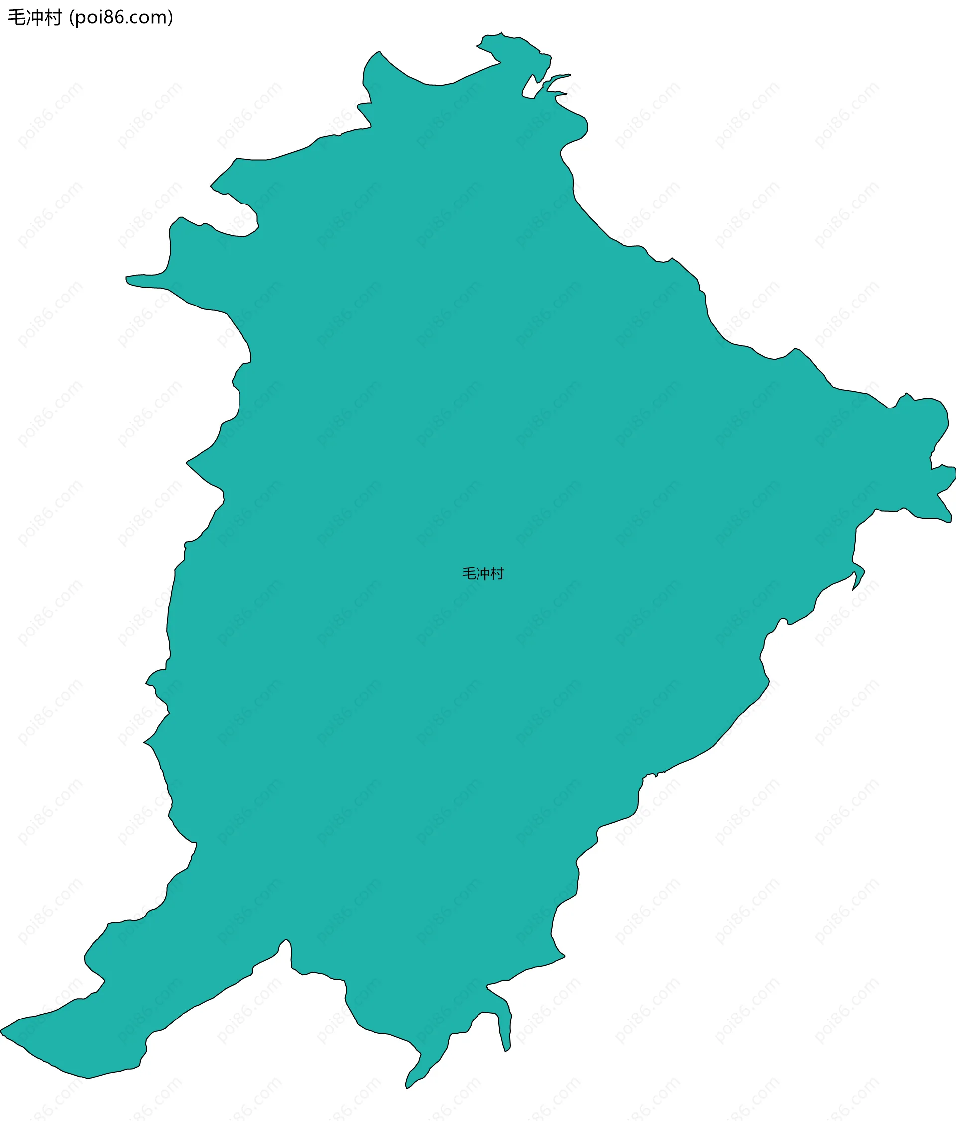 毛冲村边界地图