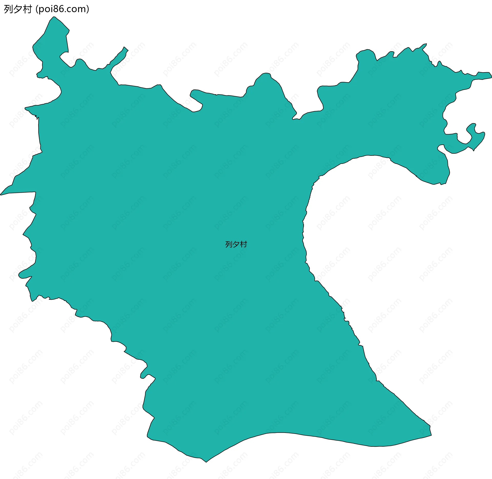 列夕村边界地图