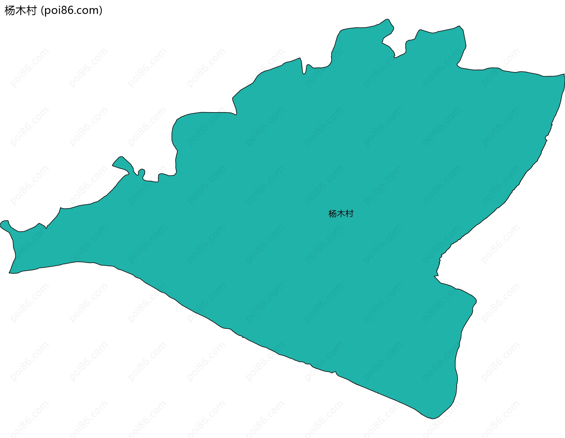 杨木村边界地图