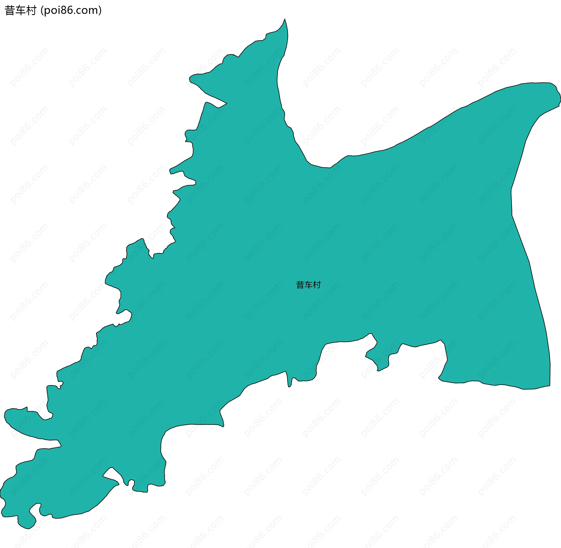 昔车村边界地图