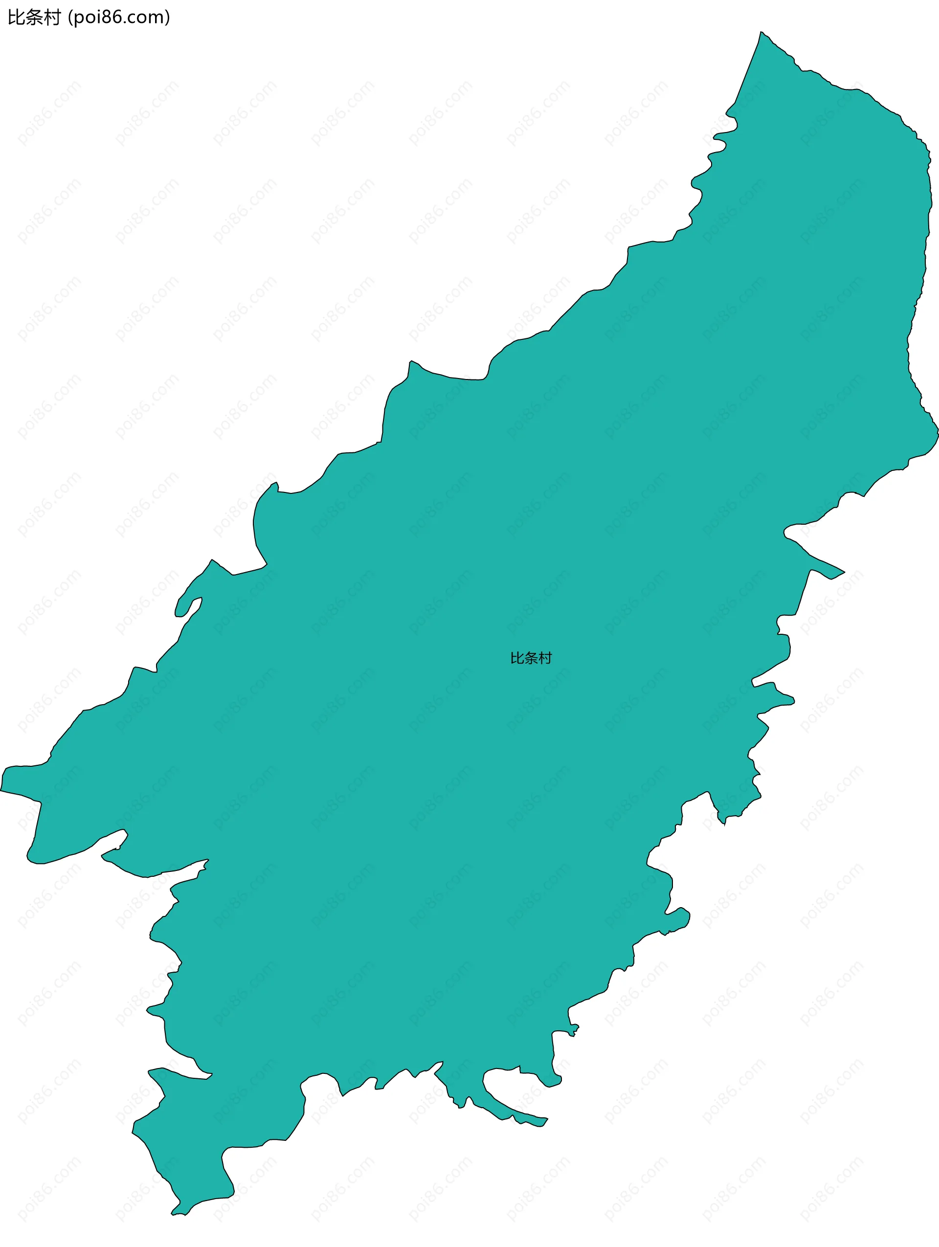 比条村边界地图