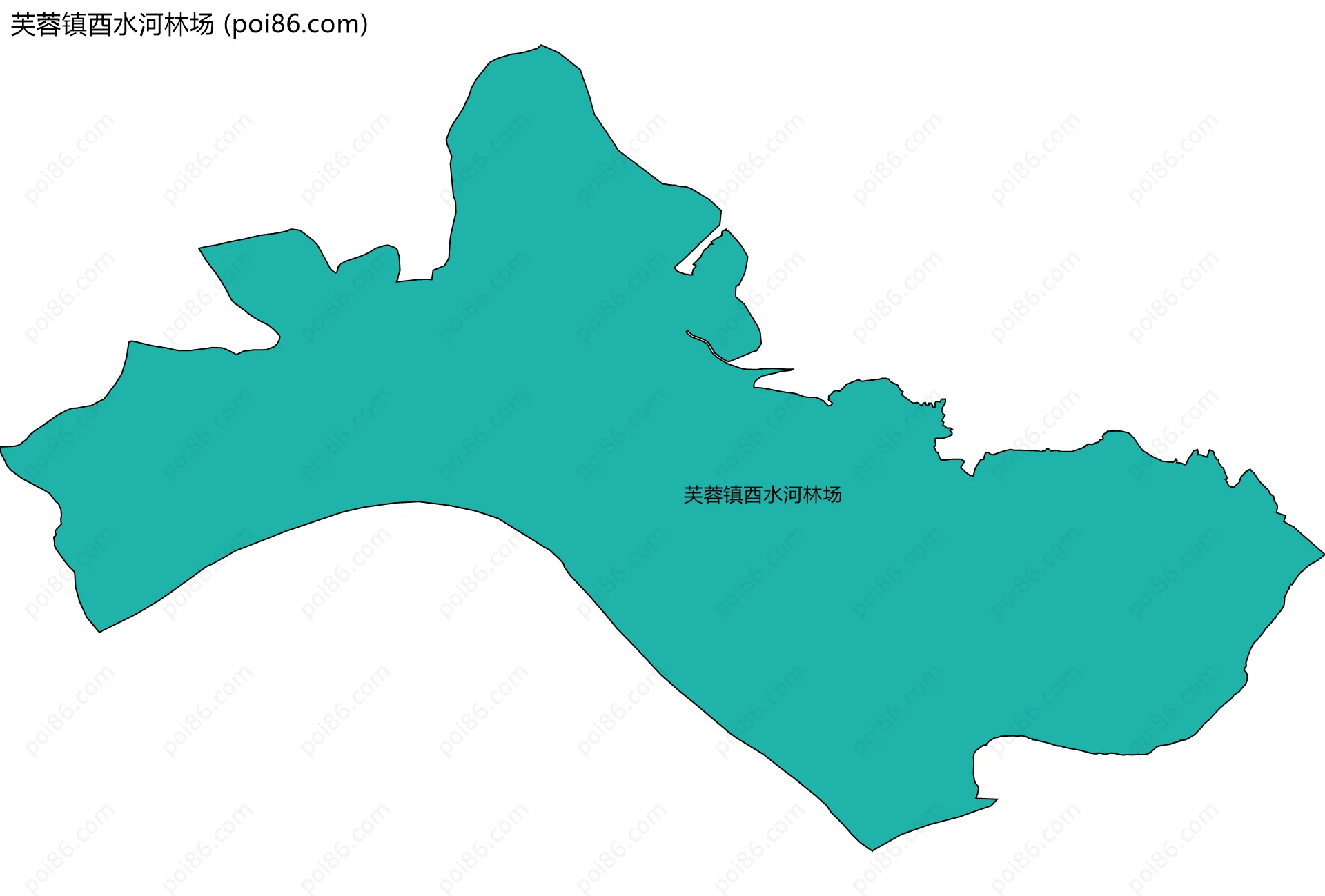 芙蓉镇酉水河林场边界地图