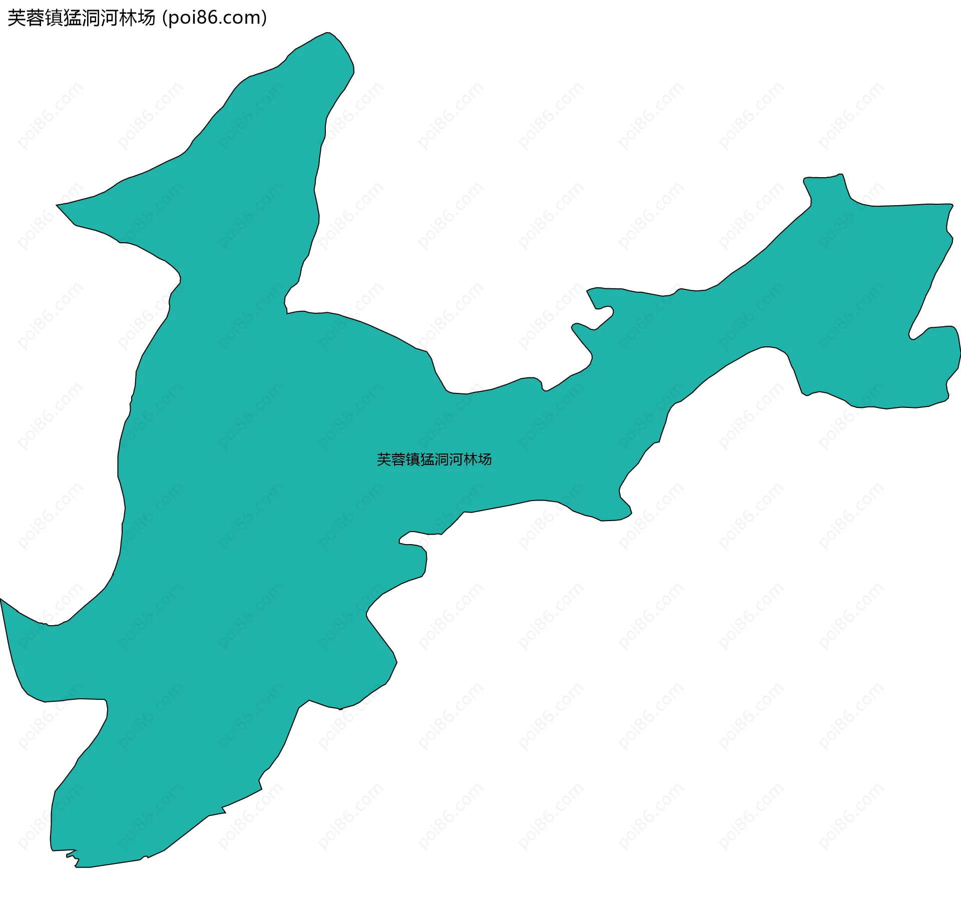 芙蓉镇猛洞河林场边界地图