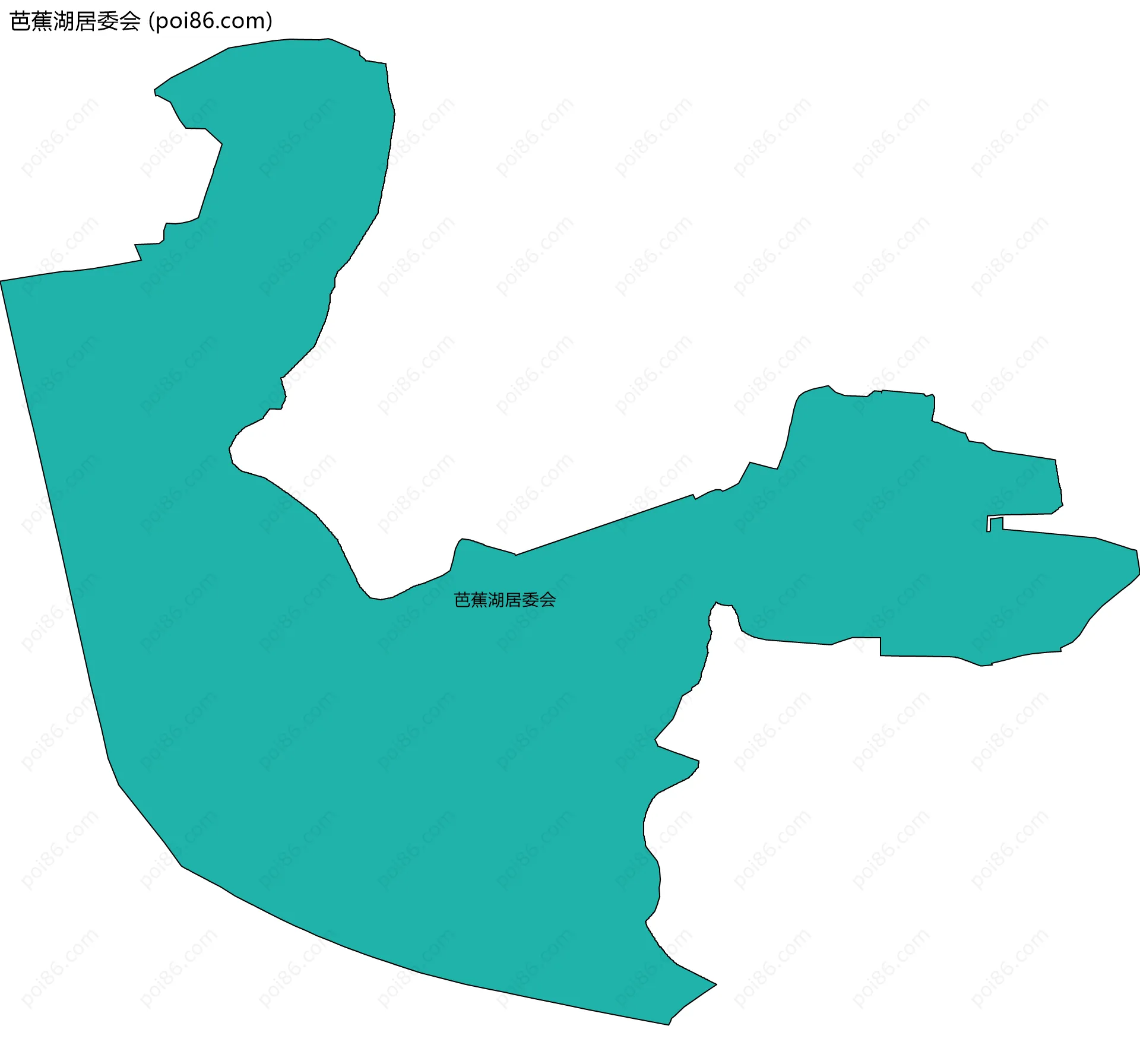 芭蕉湖居委会边界地图