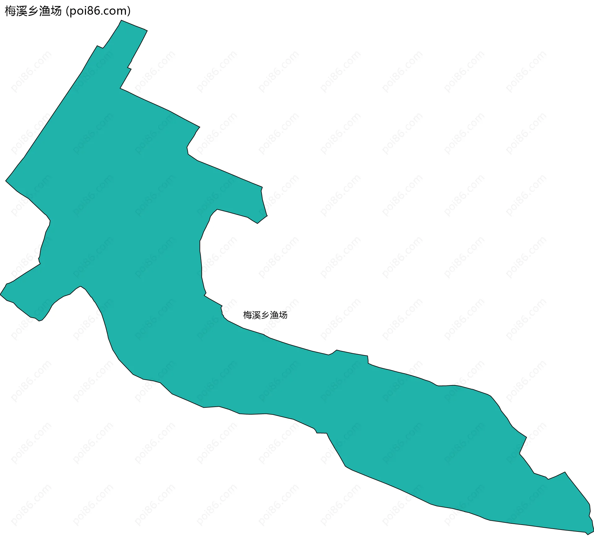梅溪乡渔场边界地图