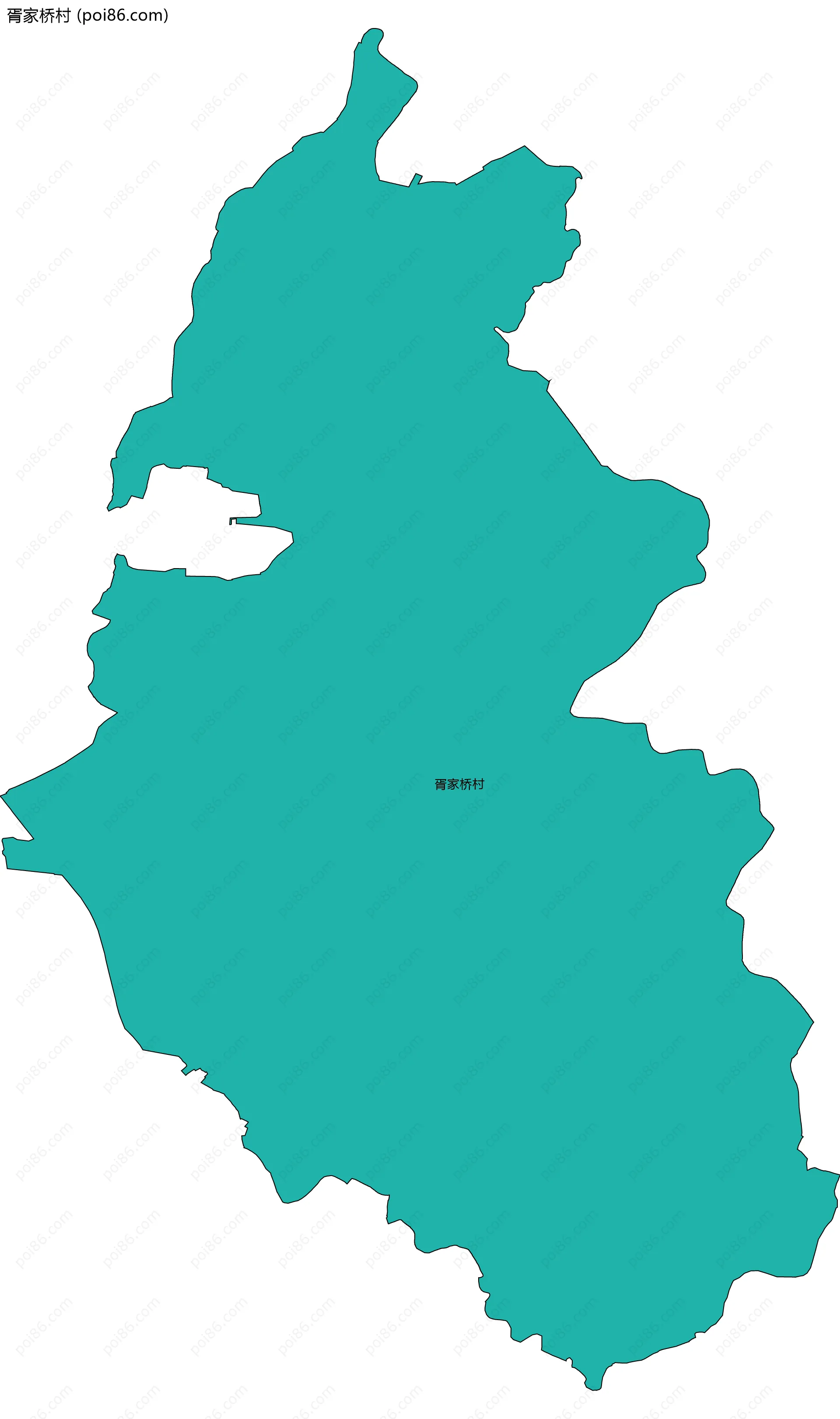 胥家桥村边界地图