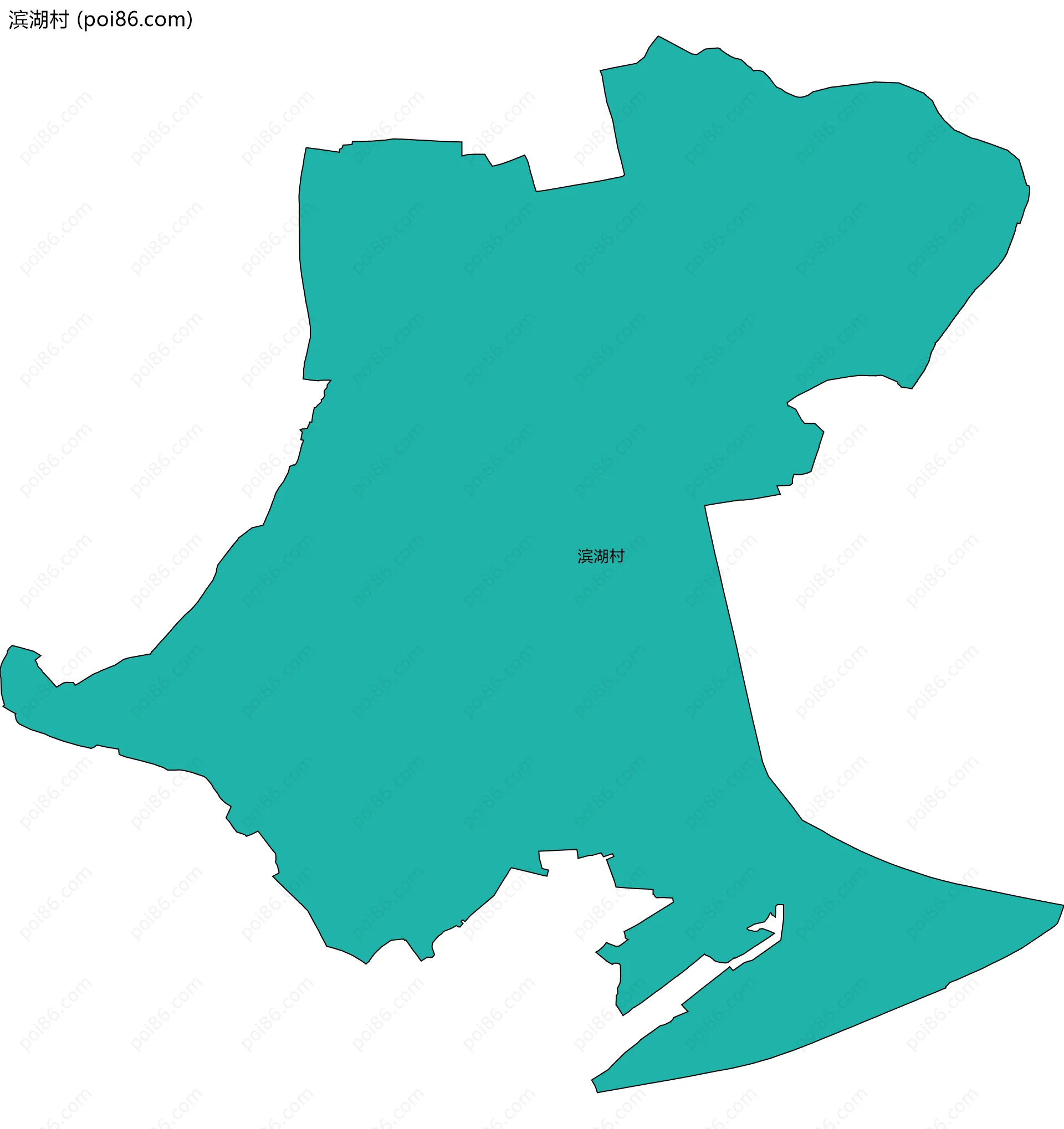 滨湖村边界地图