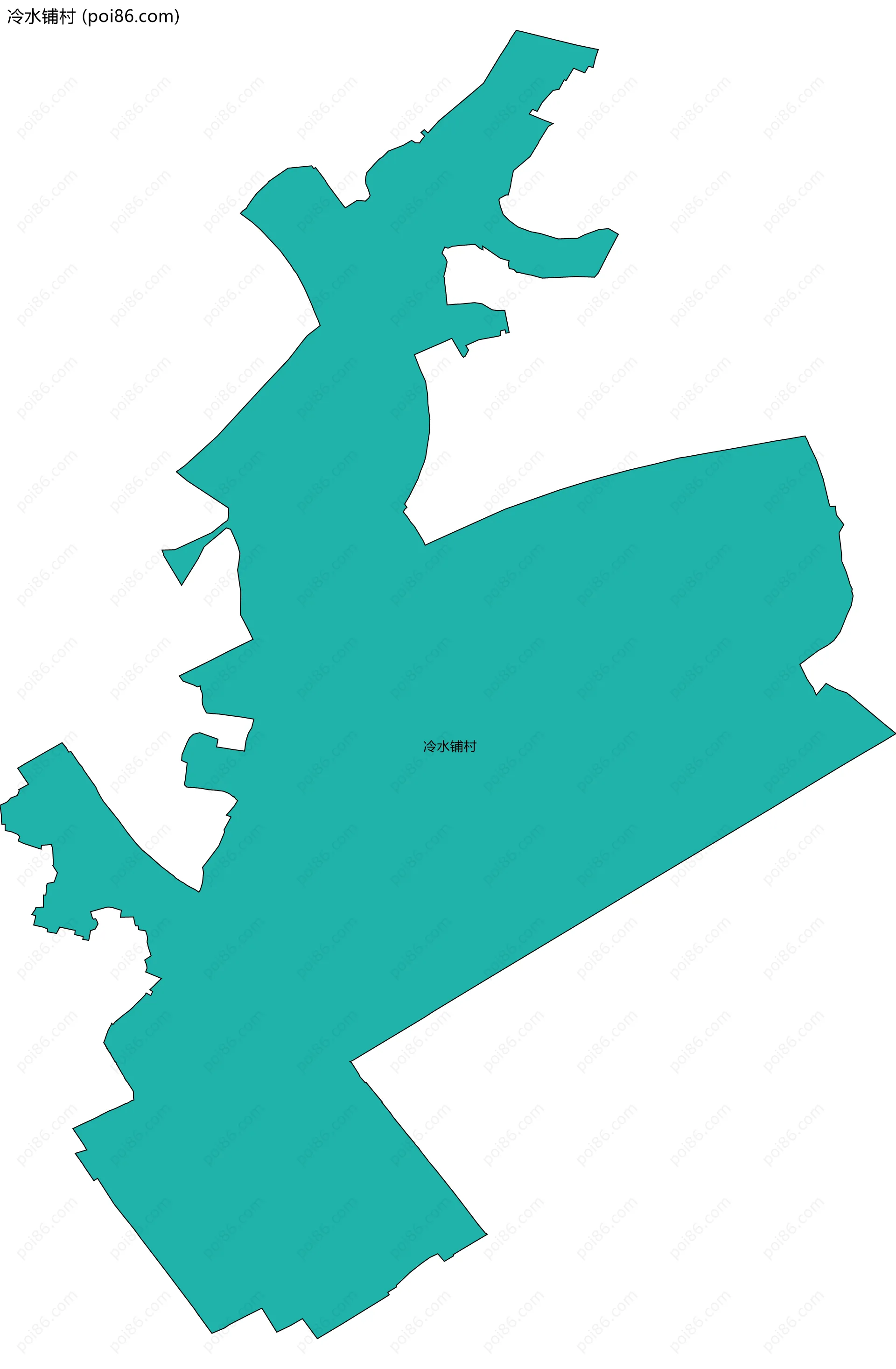 冷水铺村边界地图