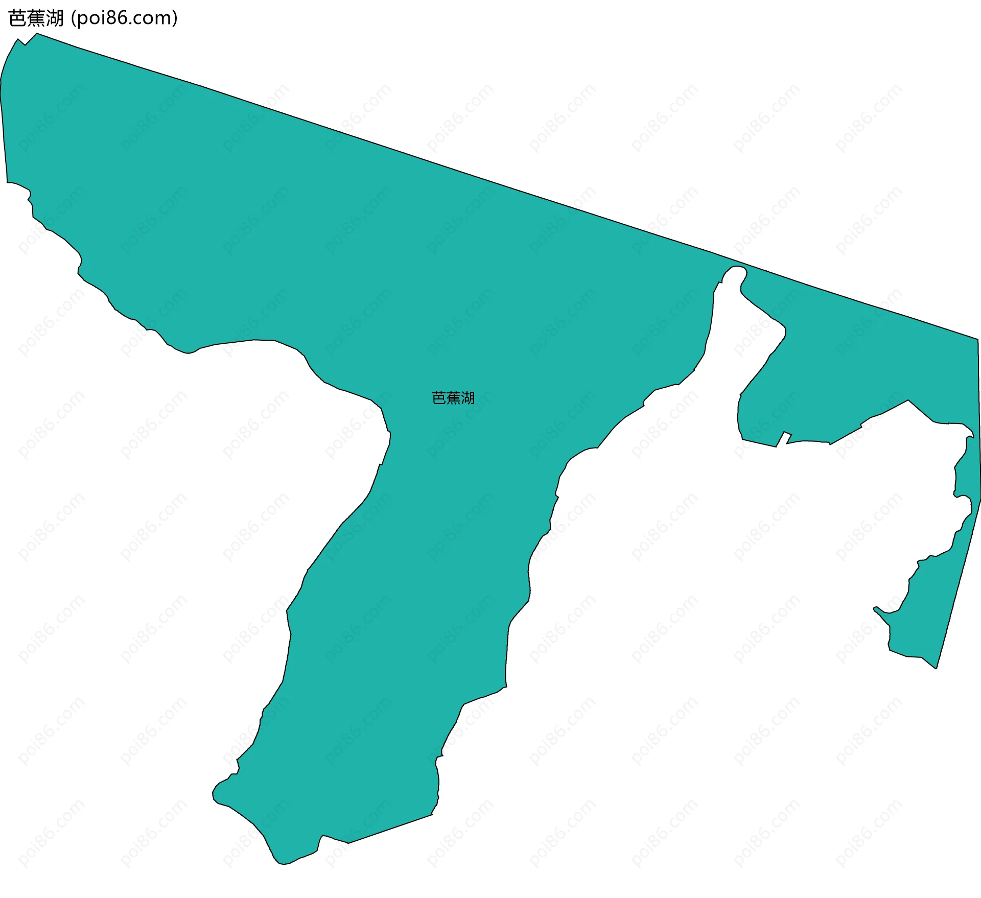 芭蕉湖边界地图