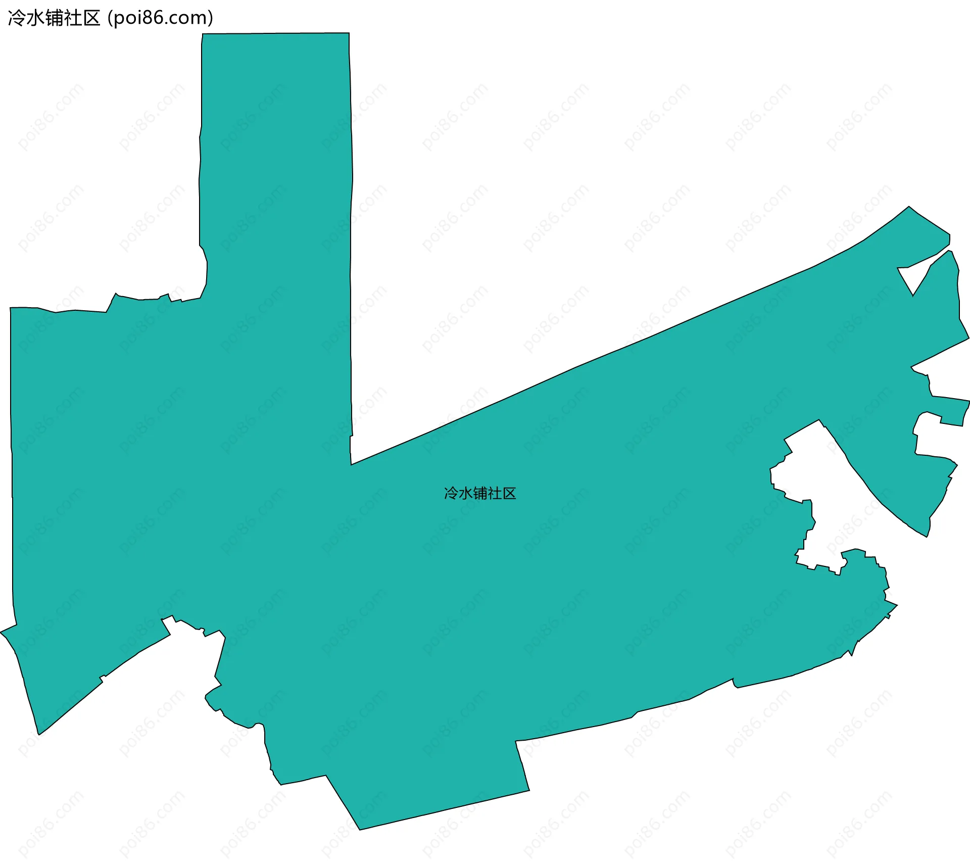 冷水铺社区边界地图