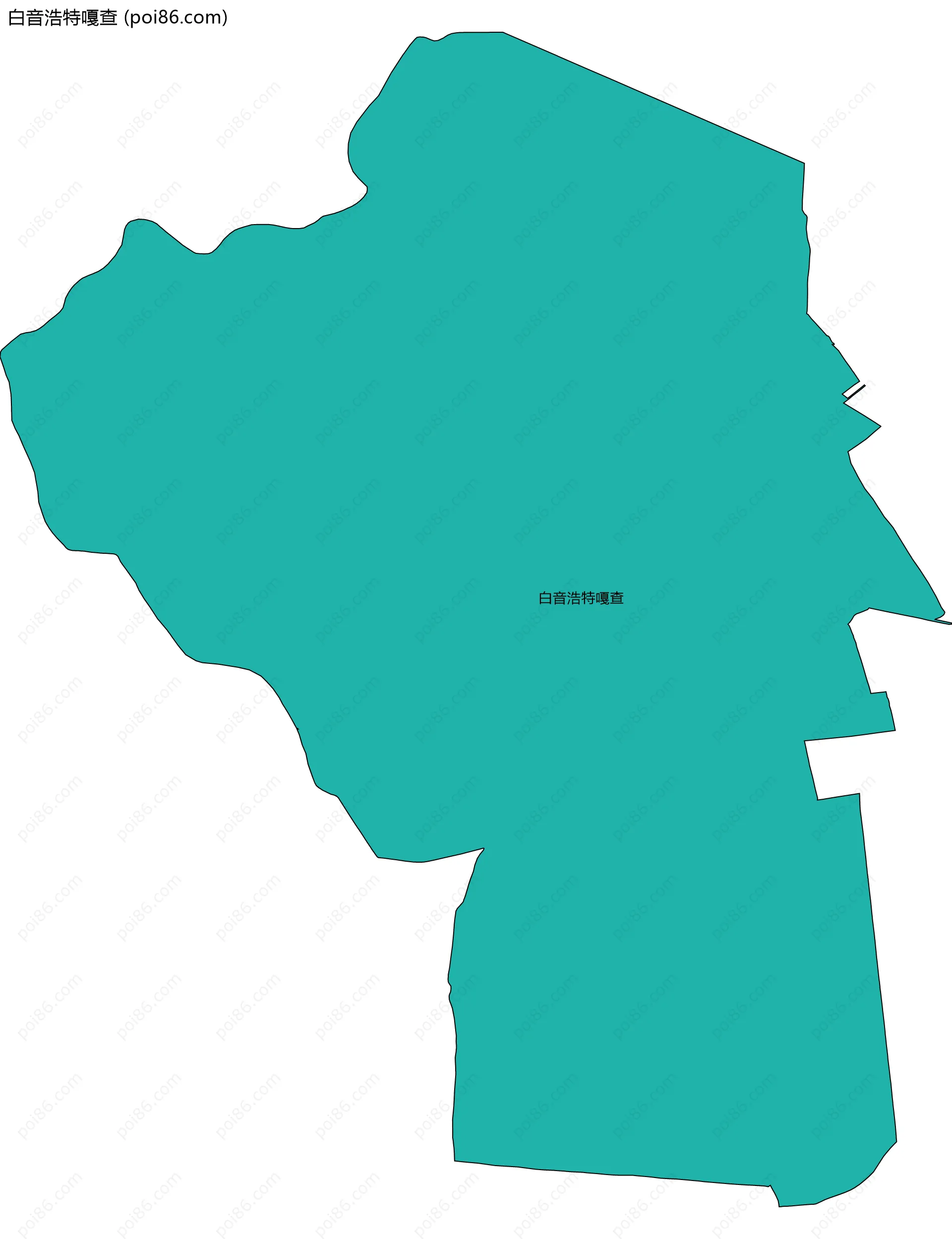 白音浩特嘎查边界地图